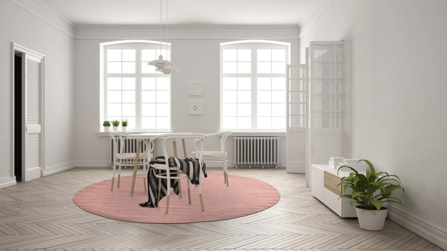 Round rug - Hamilton (Coral Pink)