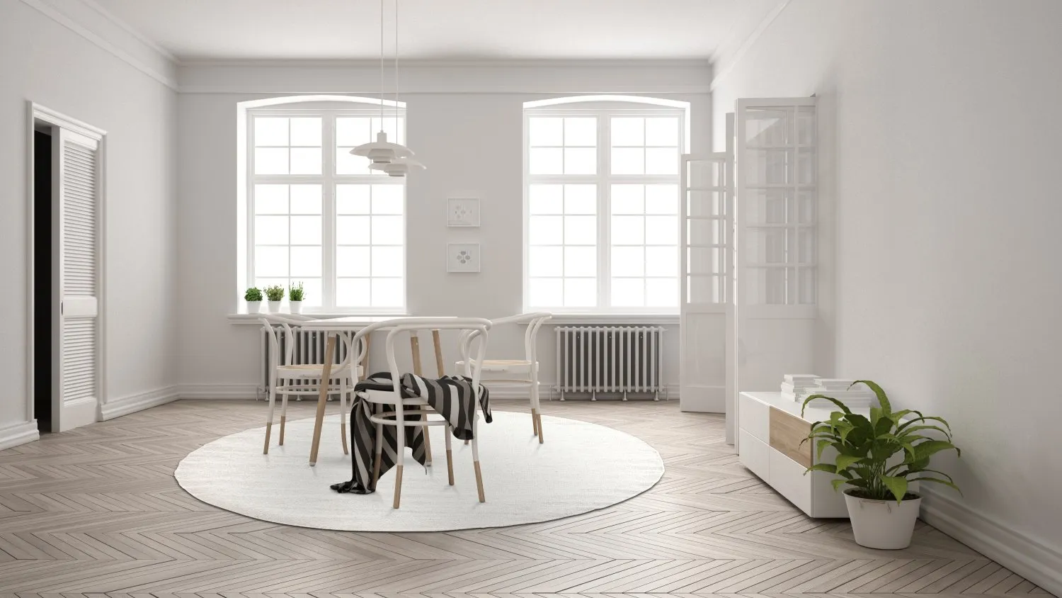 Round rug - Hamilton (white)