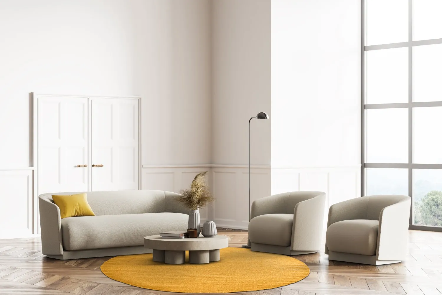 Round rug - Hamilton (Saffron)