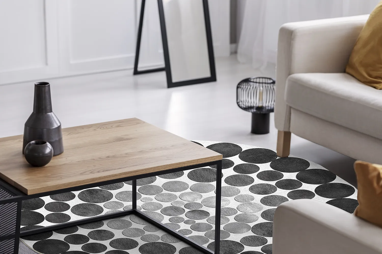 Round rug - Marineo (grey)