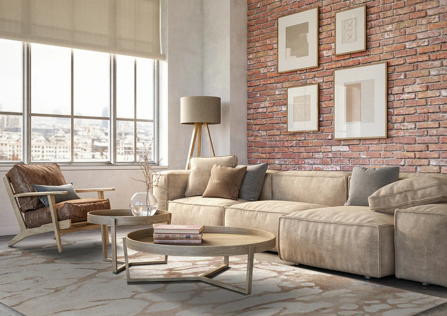Wilton rug - Chiara (beige/multi)