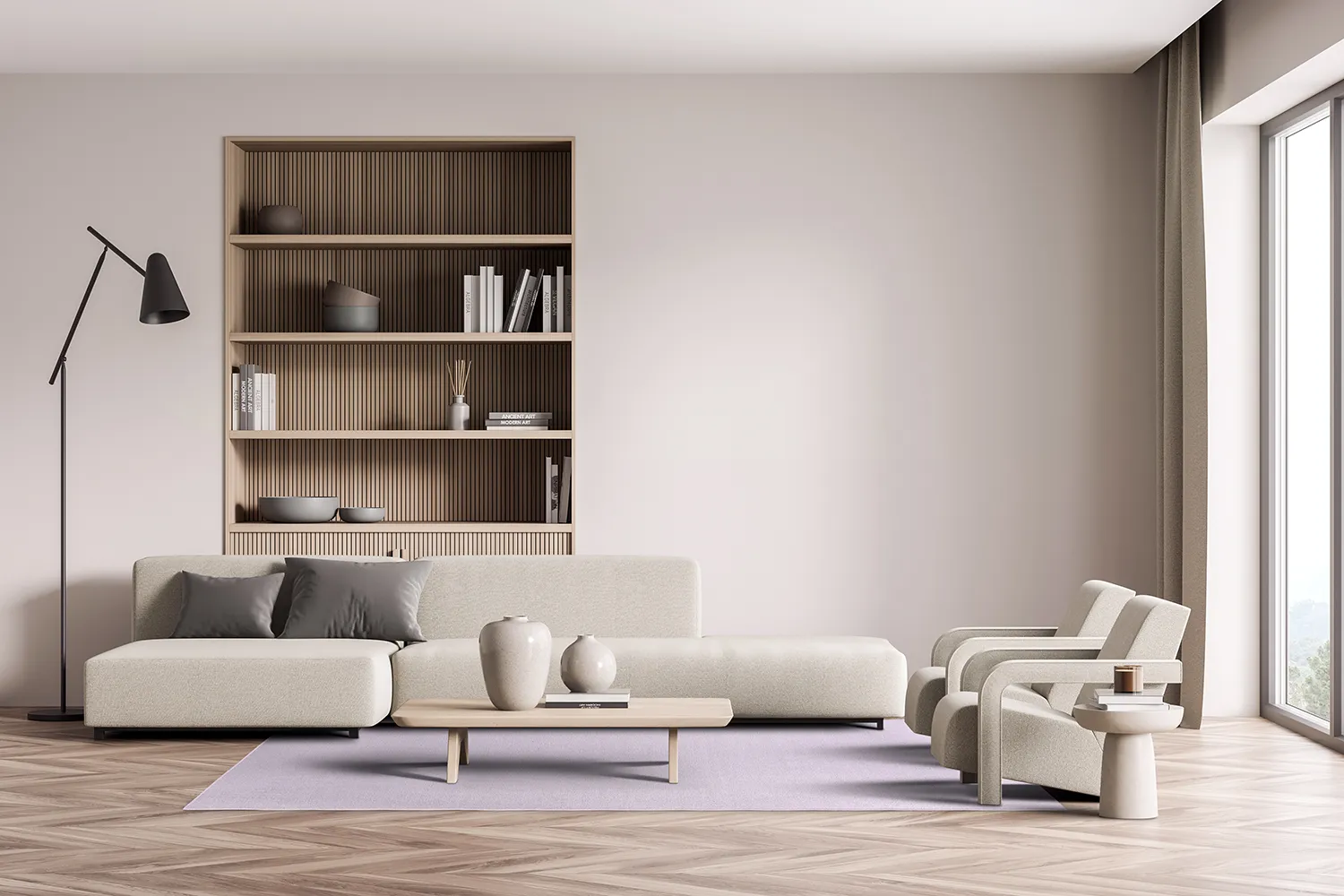 Wool rug - Hamilton (lilac)