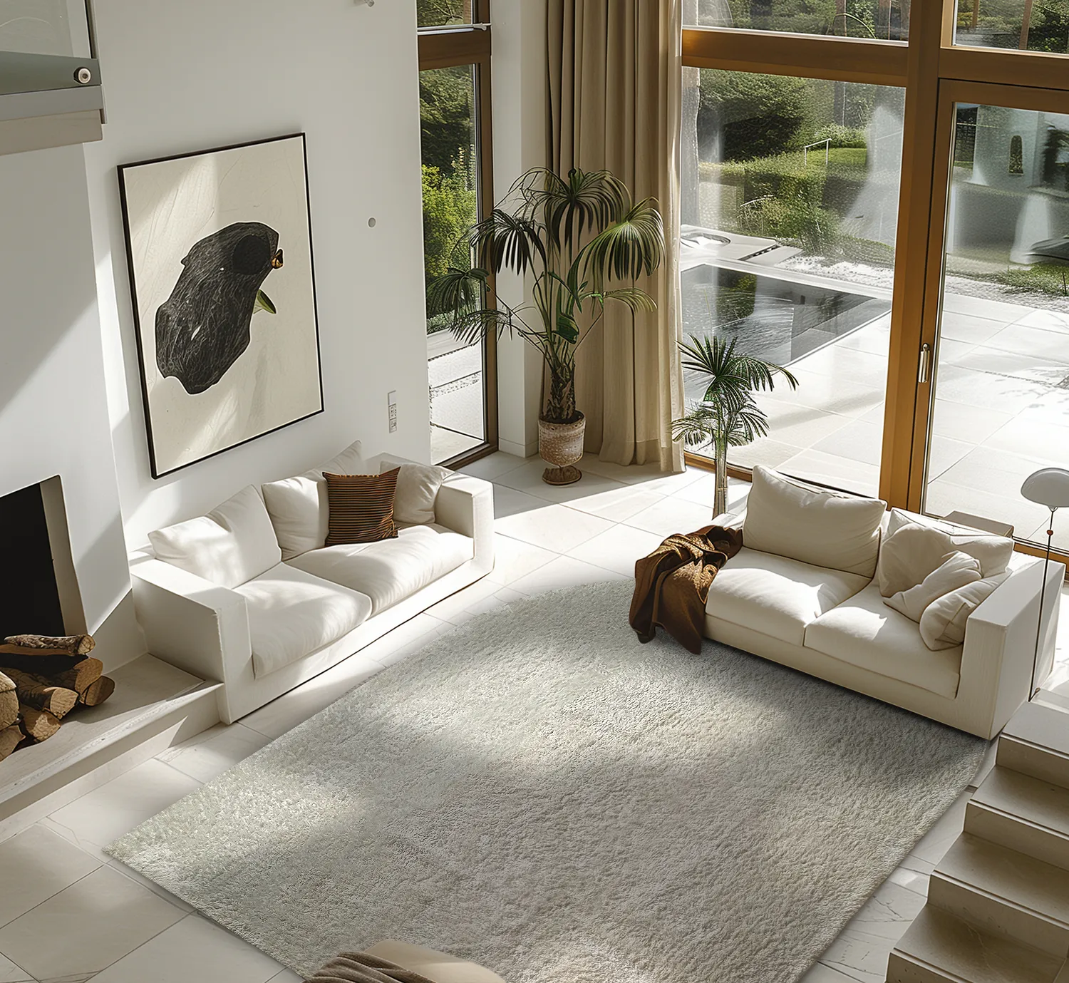 Shaggy rugs - Sion Natural Cotton Shaggy (offwhite)