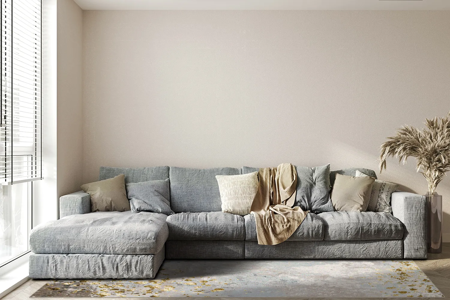 Wilton rug - Maude (grey/gold)