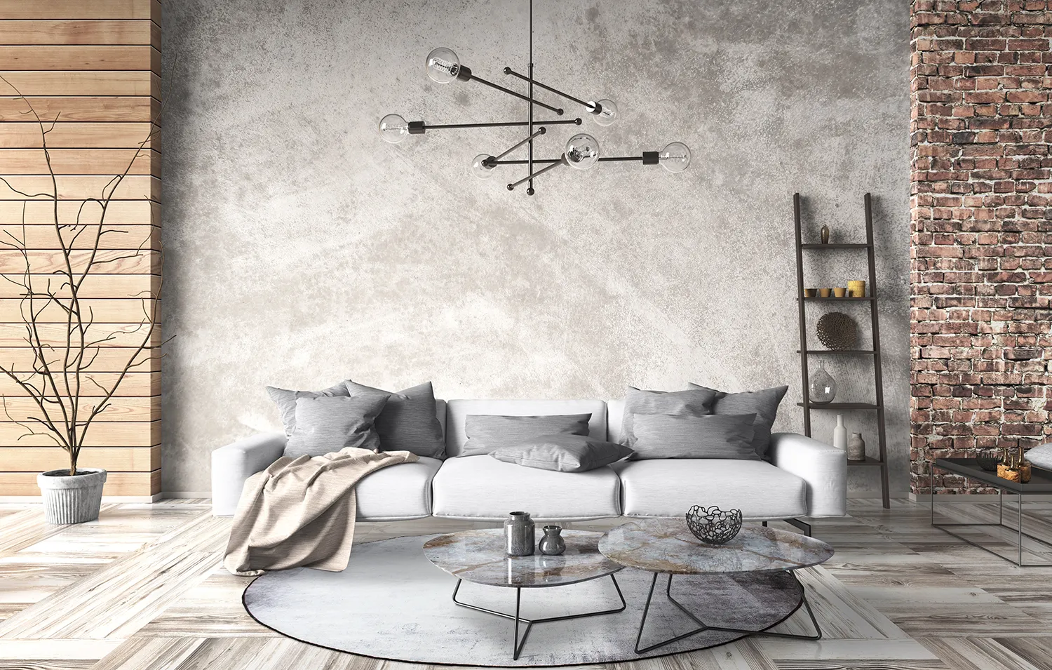 Round rug - Rosia (blue/grey)