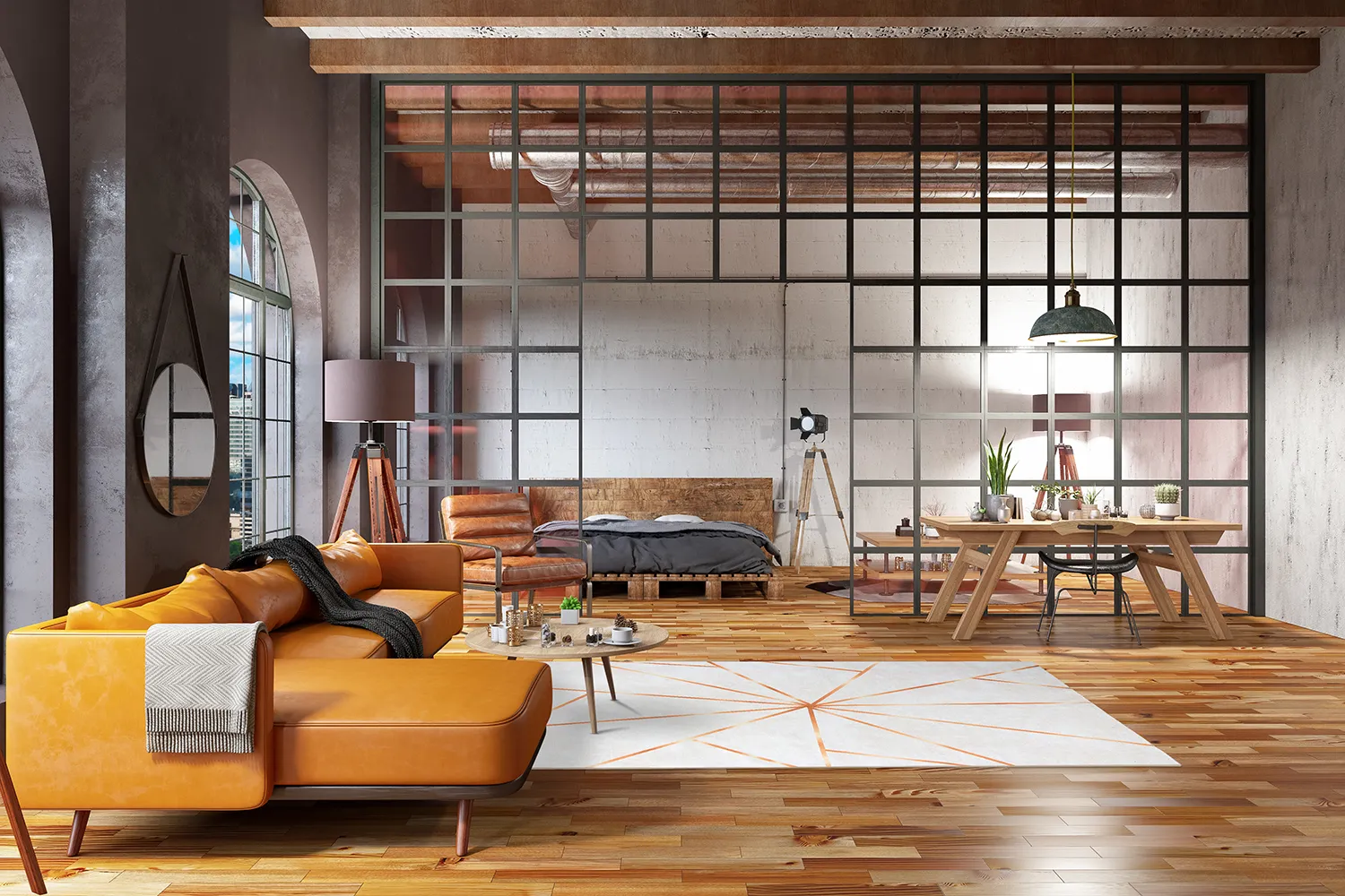 Wilton rug - Bellizzi (offwhite/orange)