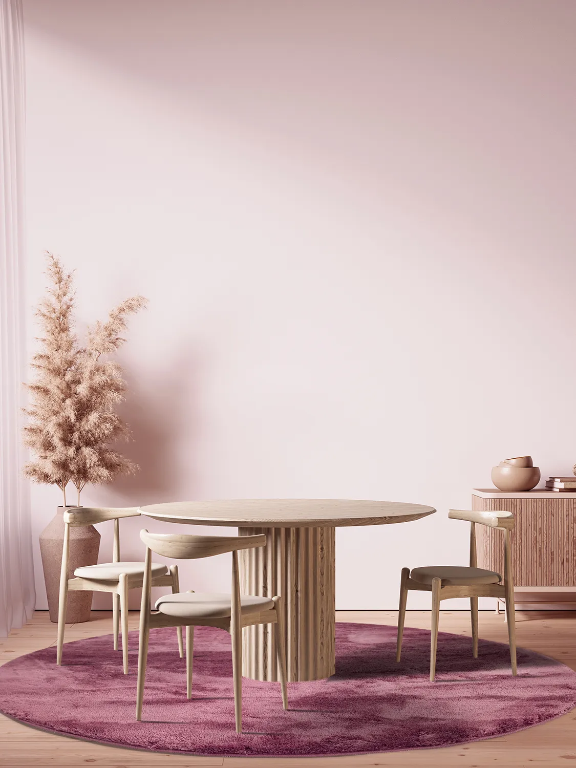 Round rugs - Aranga Super Soft Fur (rose)