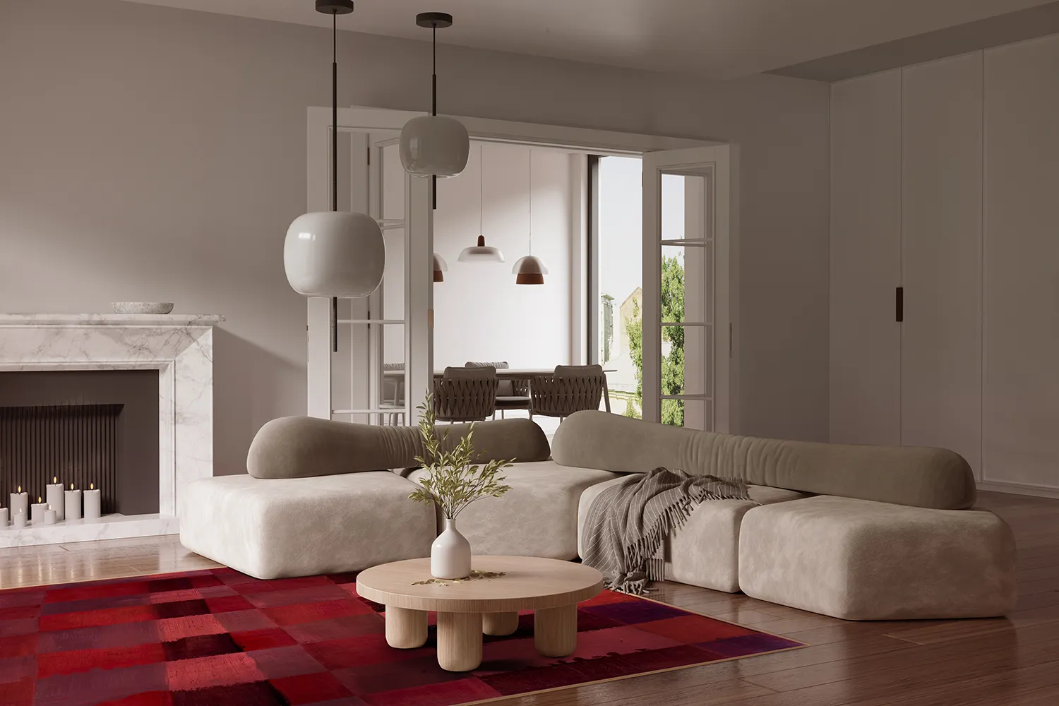 Wilton rug - Samadet (red)