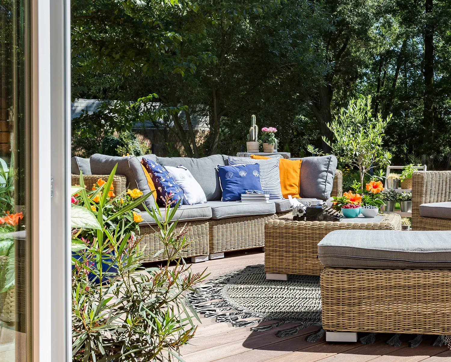 Round rug - Indoor/Outdoor Indiana (beige)