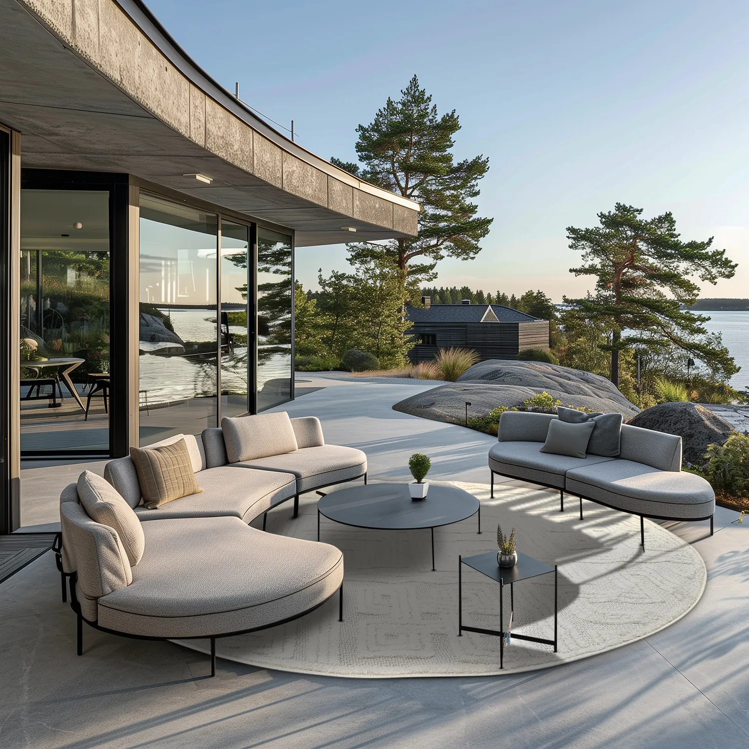 Round rug - Indoor/Outdoor Shirley (cream)