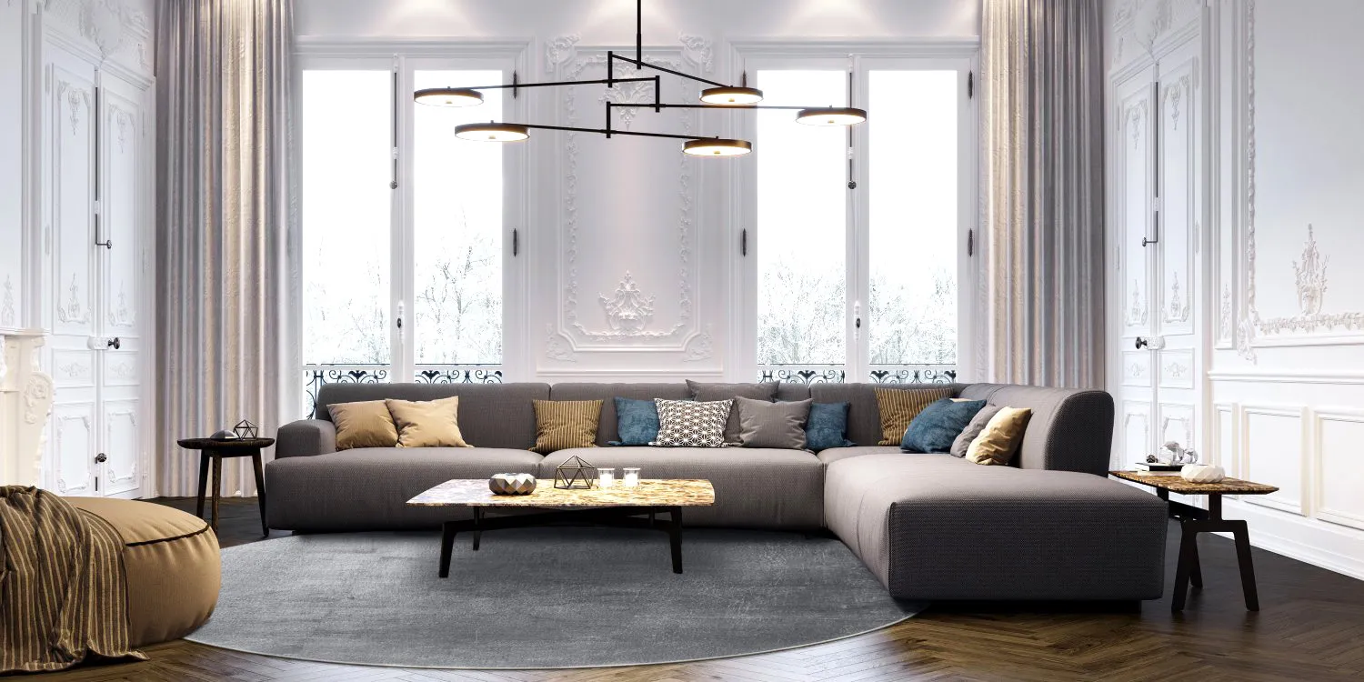 Round rug - Artena (grey)