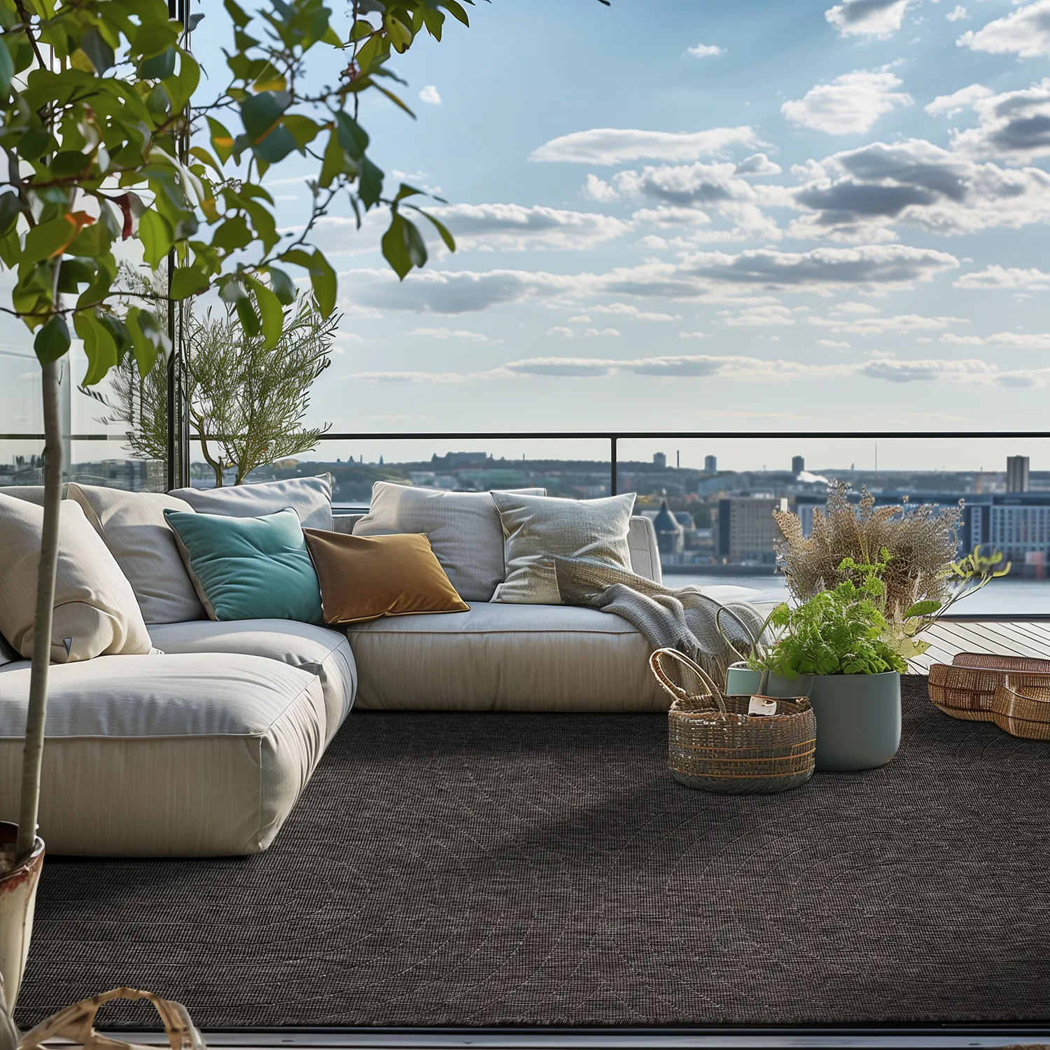 Indoor/Outdoor rug - Hayden (black)