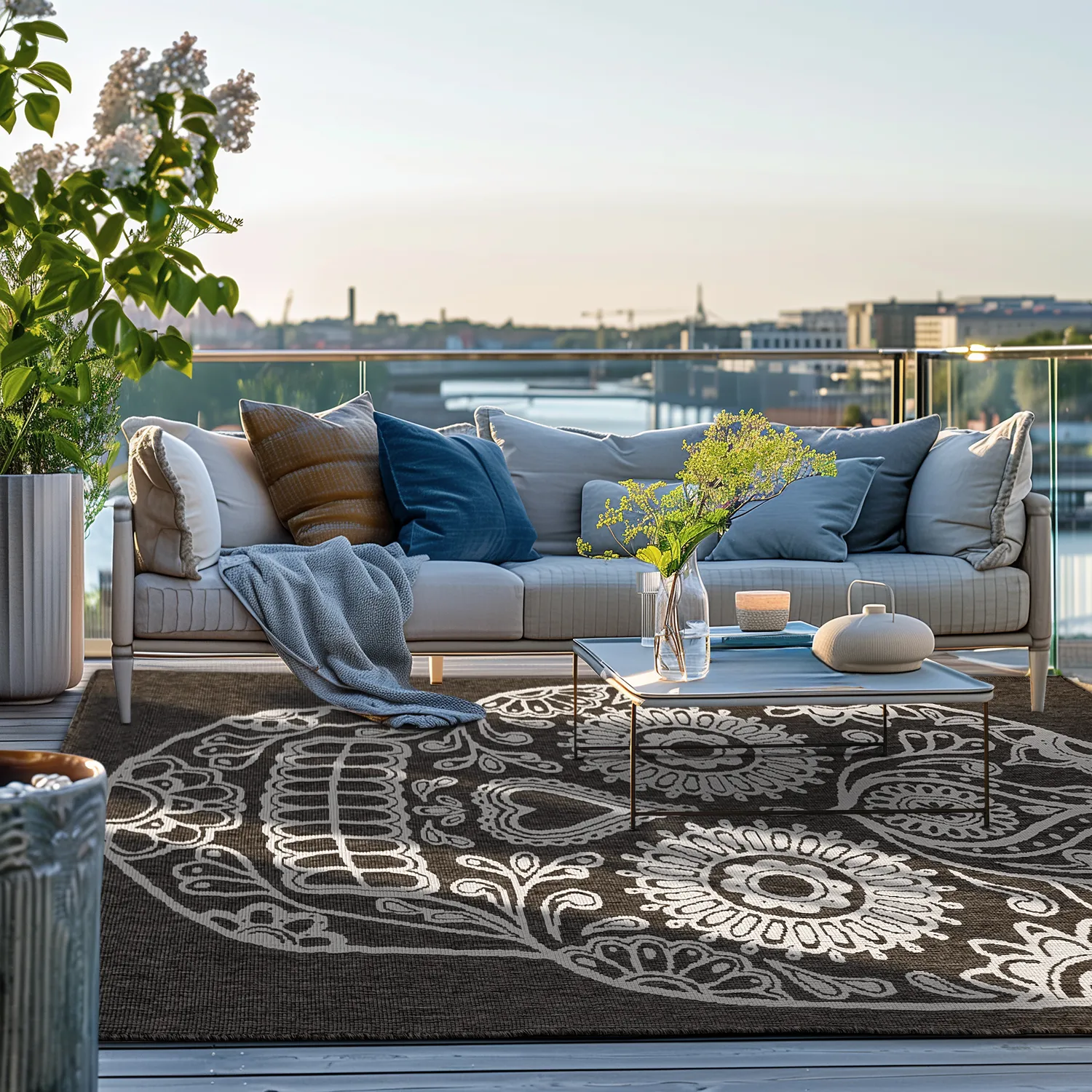 Indoor/Outdoor rug - Raylan (black)