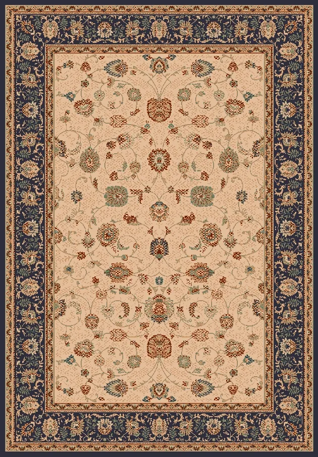 Wilton rug - Angelica (ivory/navy)