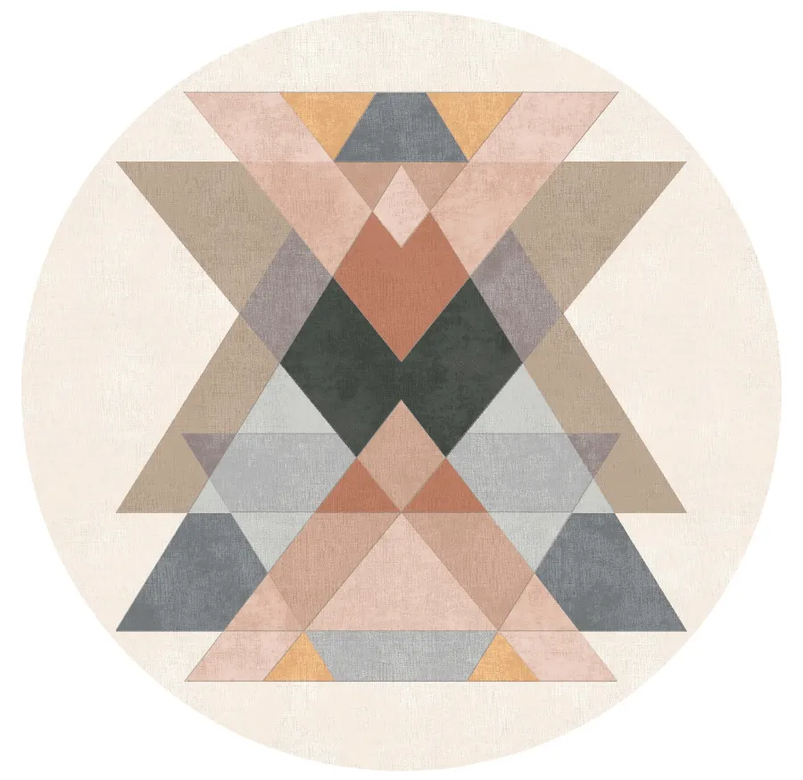 Round rug - Jeral (beige/multi)