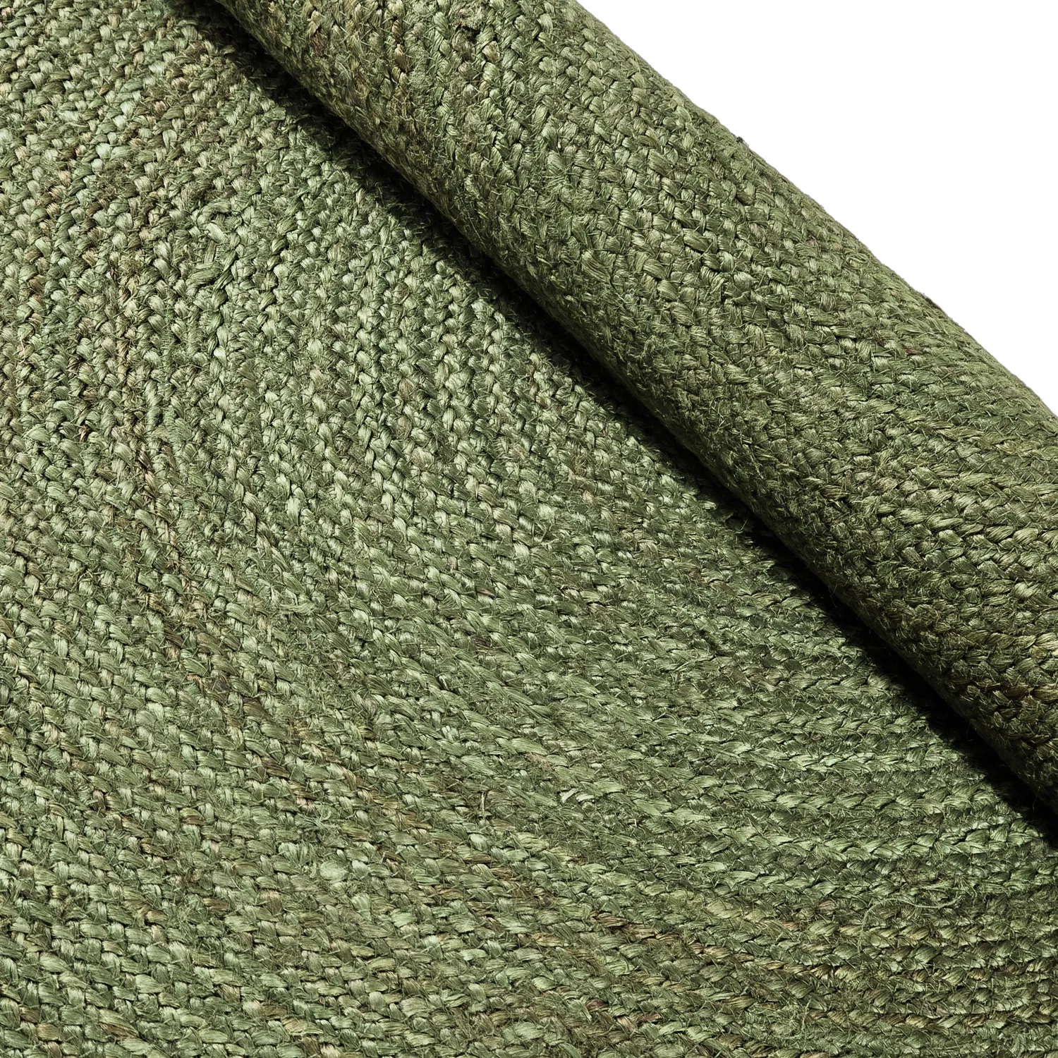 Round jute rug - Amasia (army green)