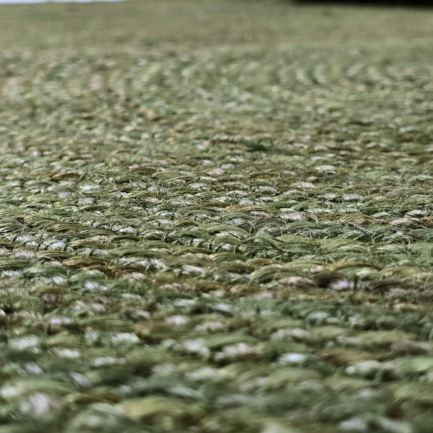 Round jute rug - Amasia (army green)