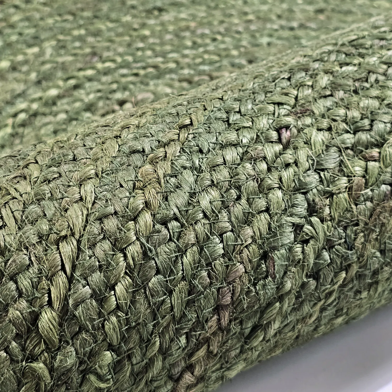 Round jute rug - Amasia (army green)
