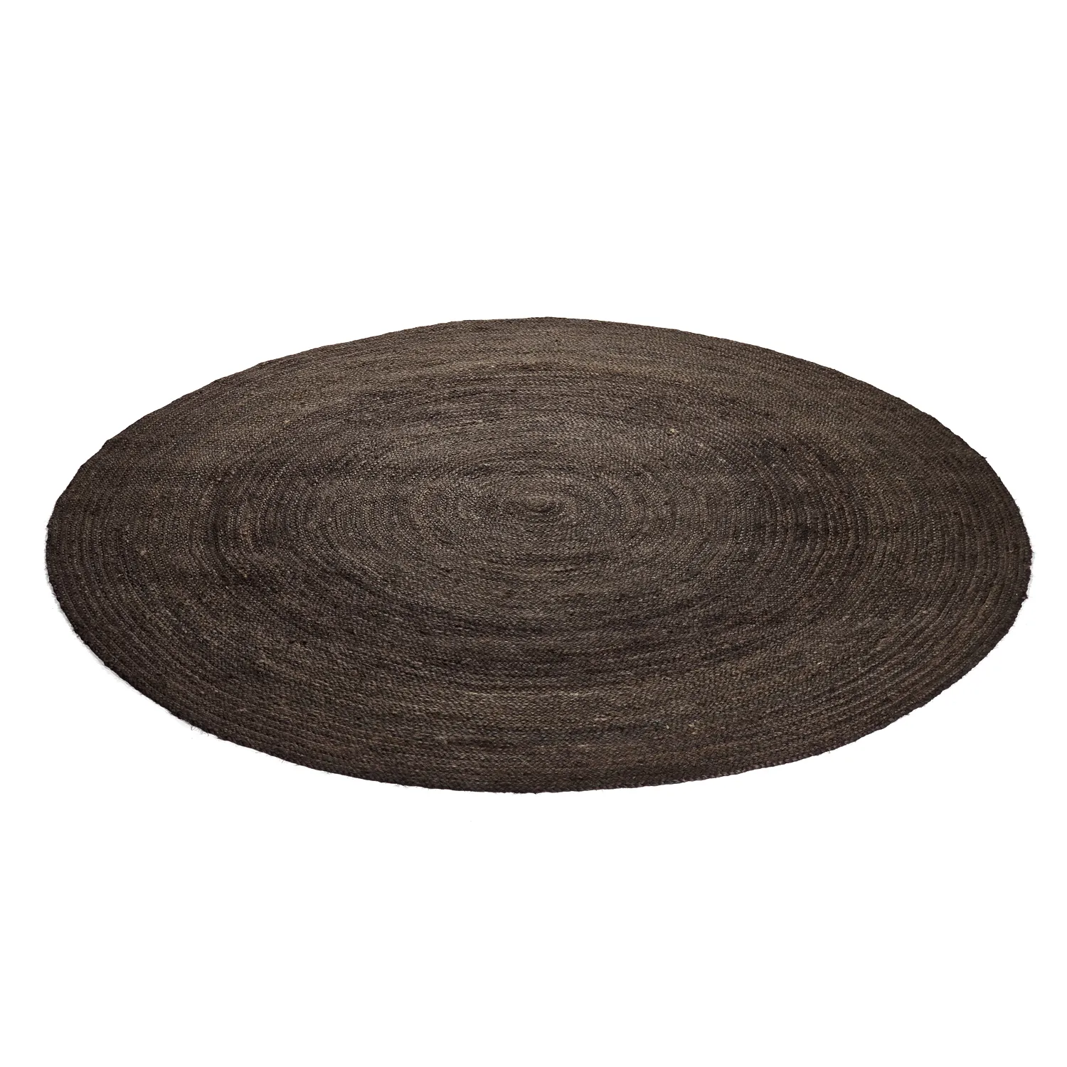 Round jute rug - Amasia (dark taupe)