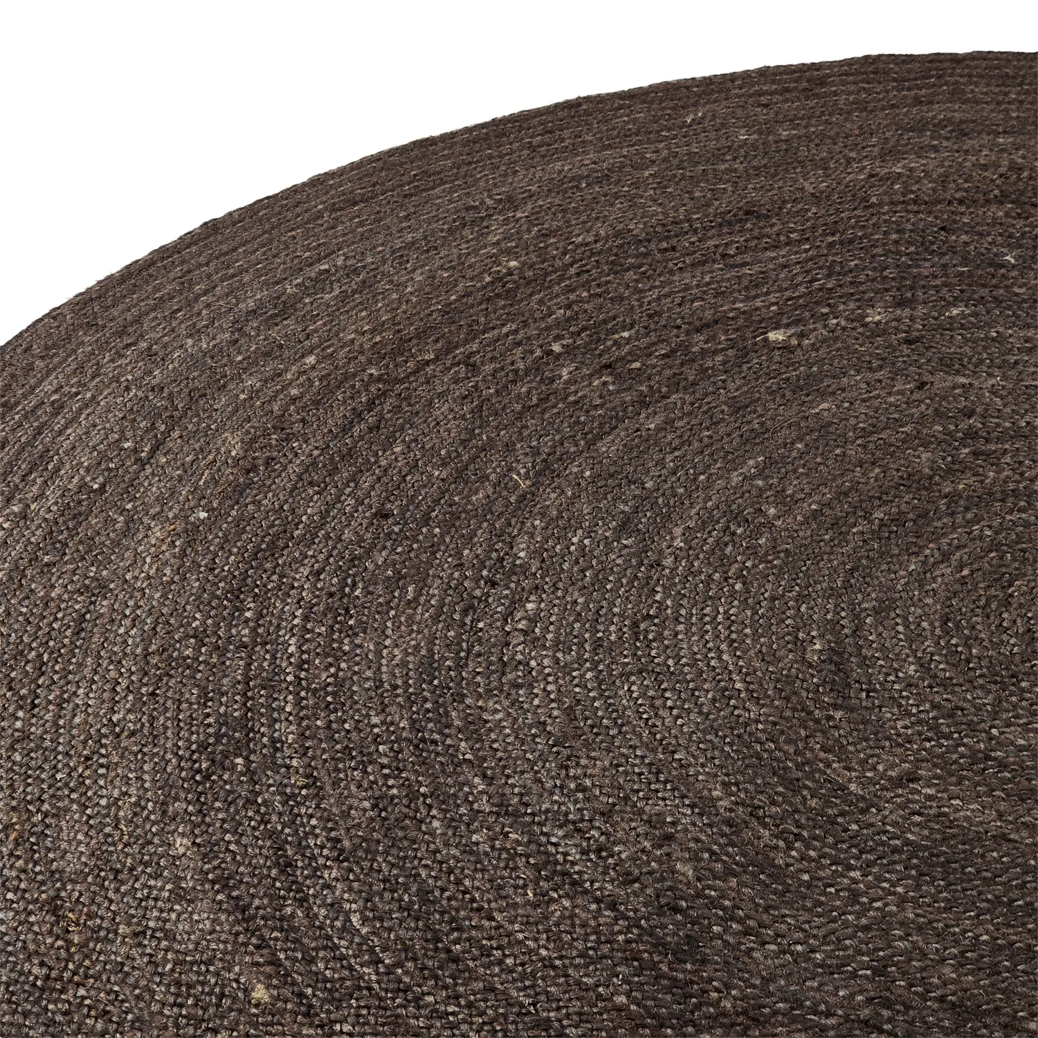 Round jute rug - Amasia (dark taupe)