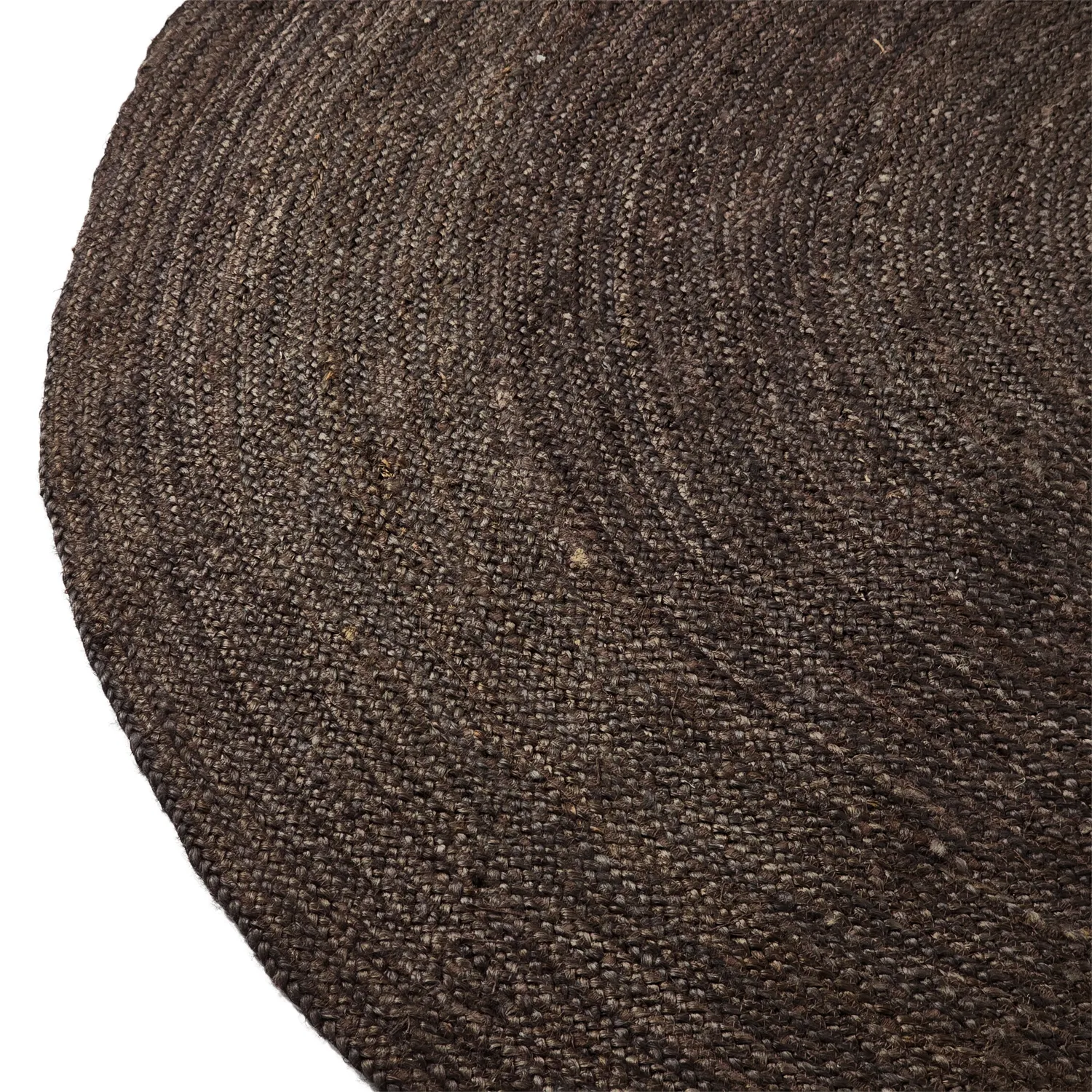 Round jute rug - Amasia (dark taupe)