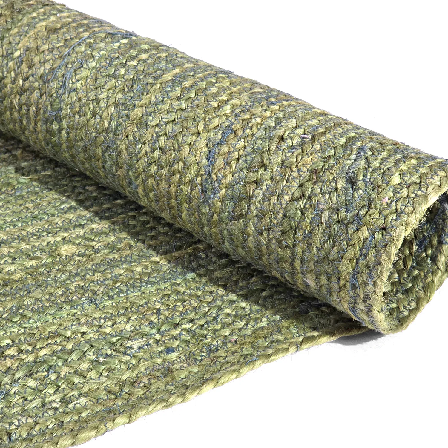 Round jute rug - Amasia (olive)