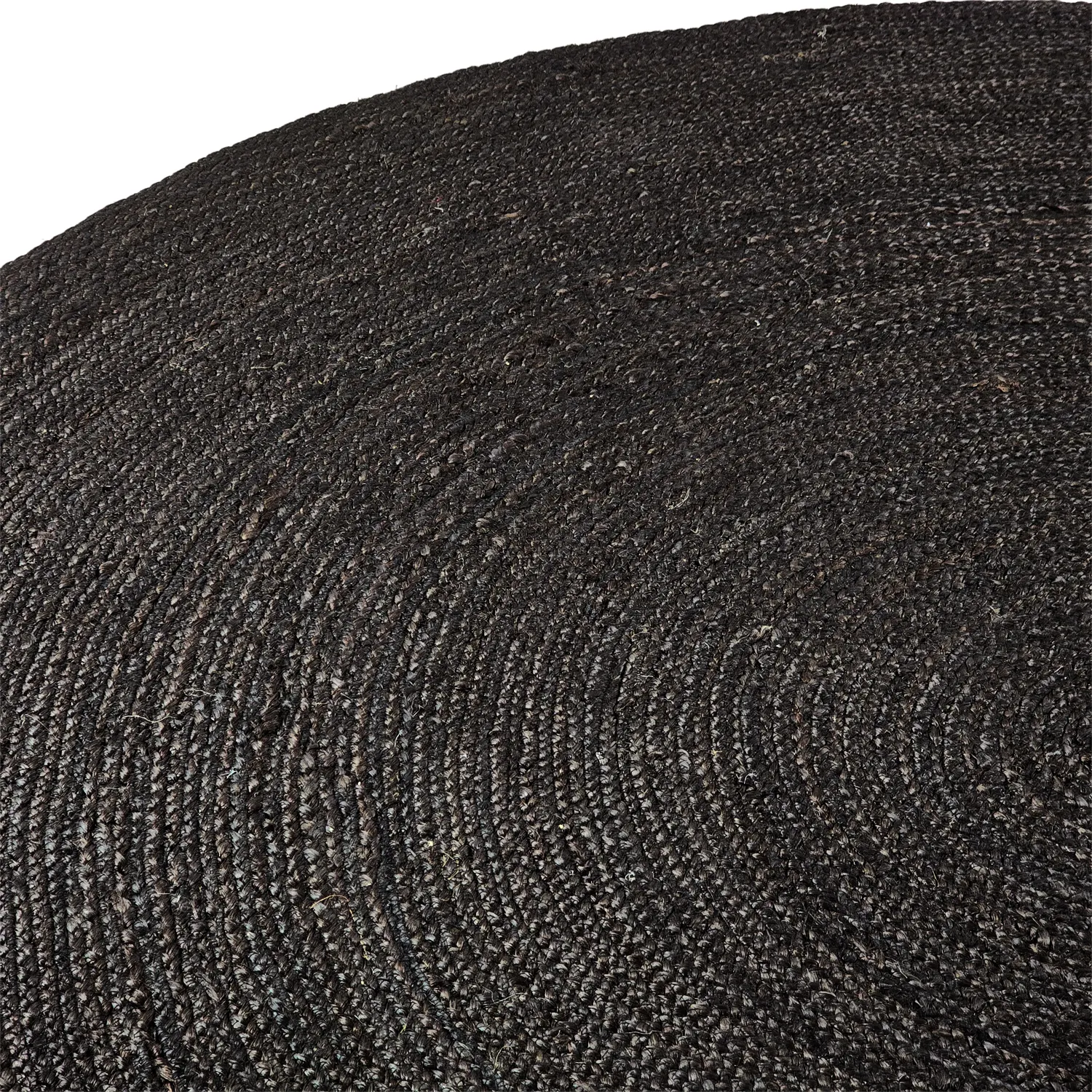 Round jute rug - Amasia (black)