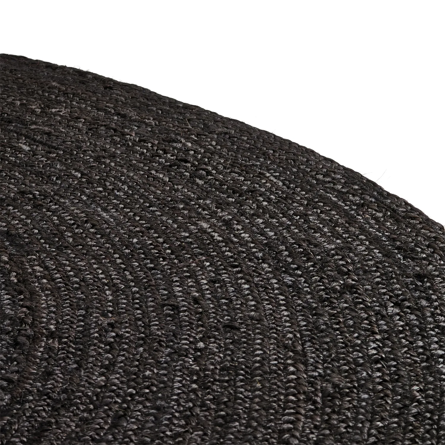 Round jute rug - Amasia (black)
