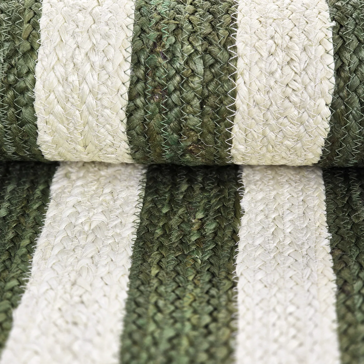 Jute rug - Jessore (army green/white)