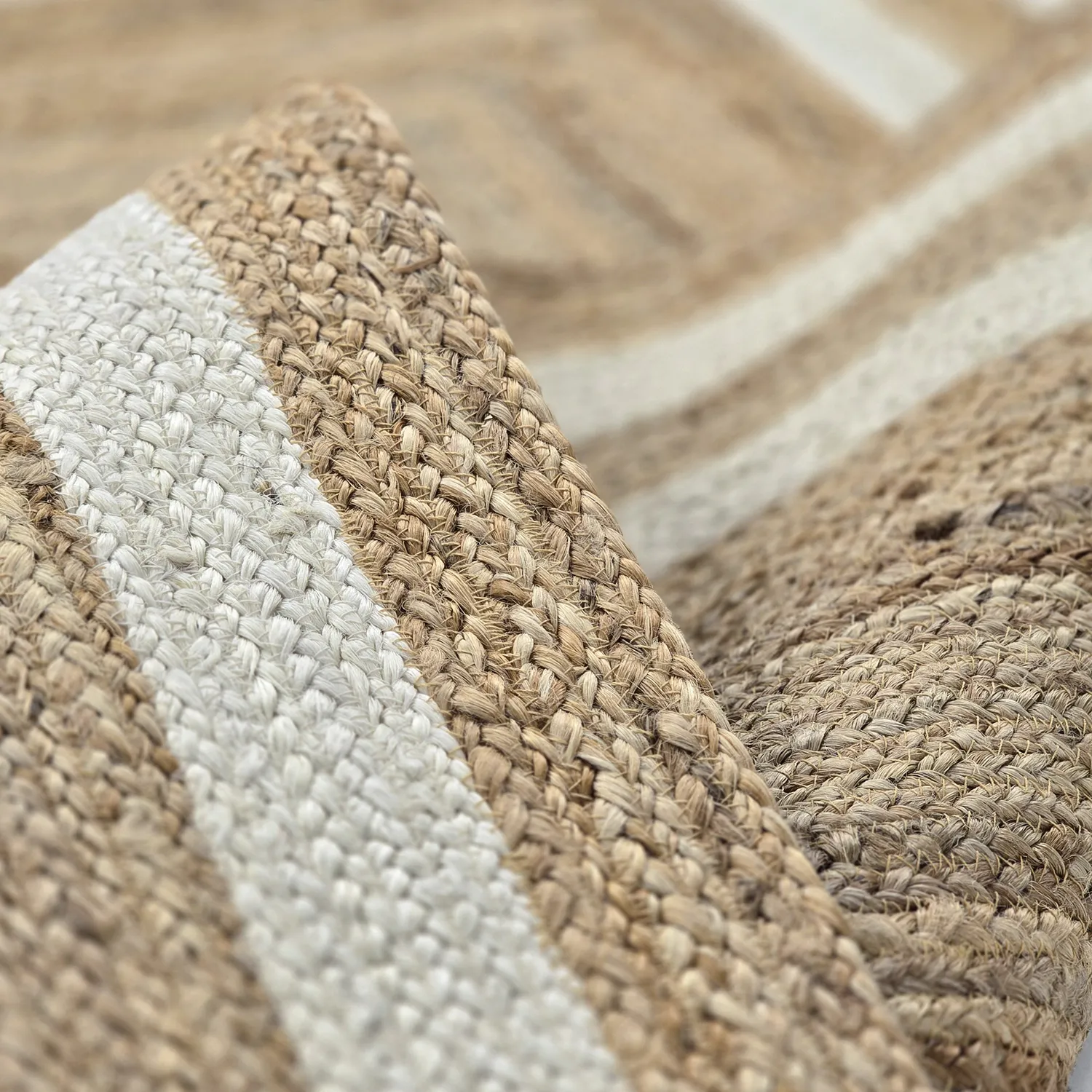 Jute rug - Jessore (natural/white)
