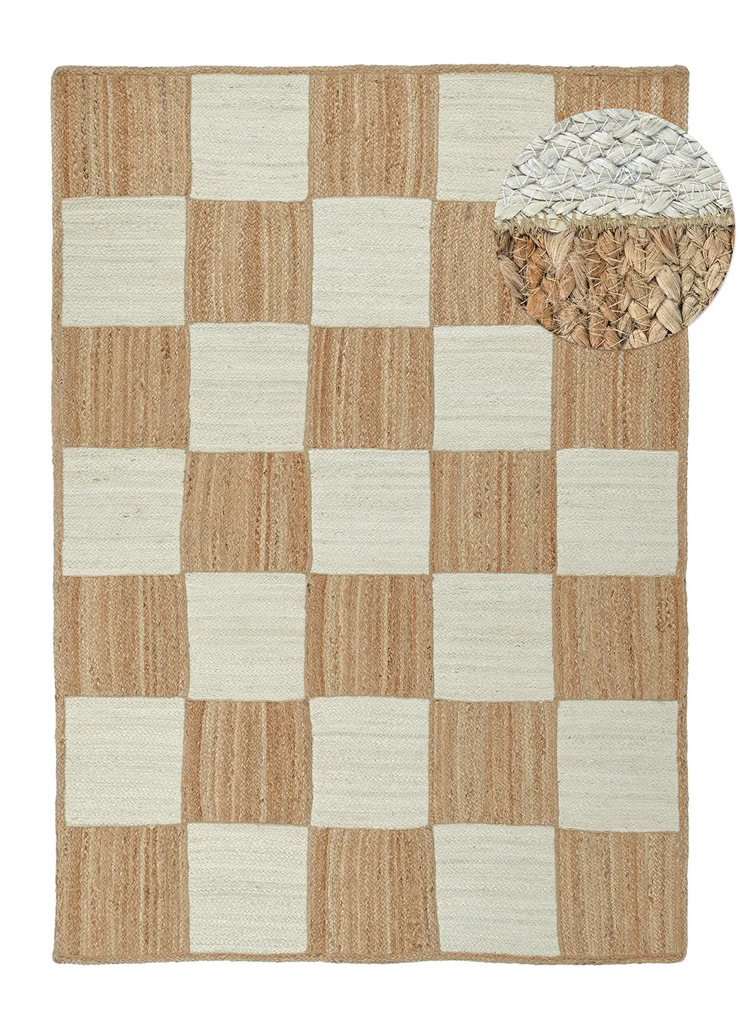 Jute rug - Khulna (natural/white)