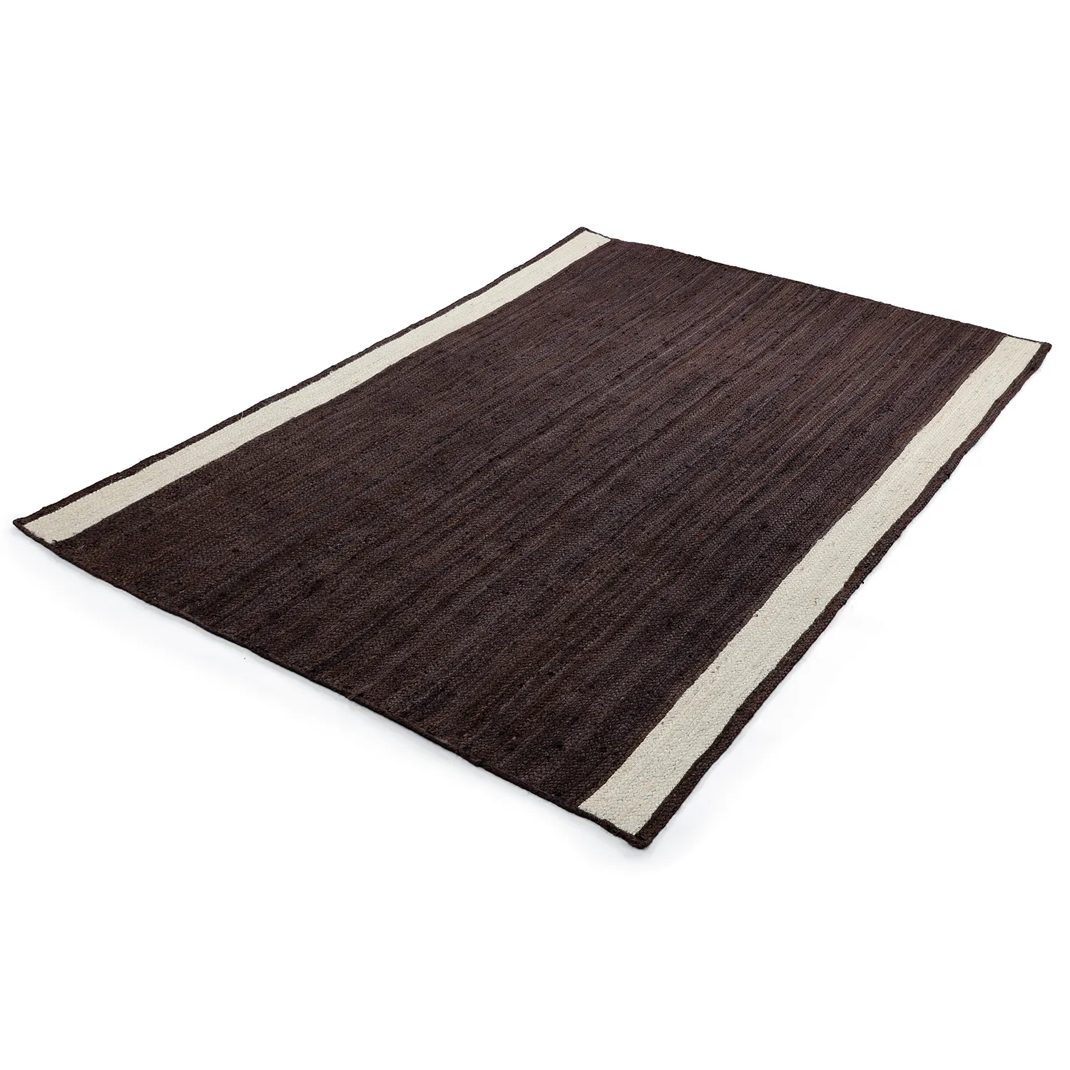 Jute rug - Senaki (dark taupe/white)
