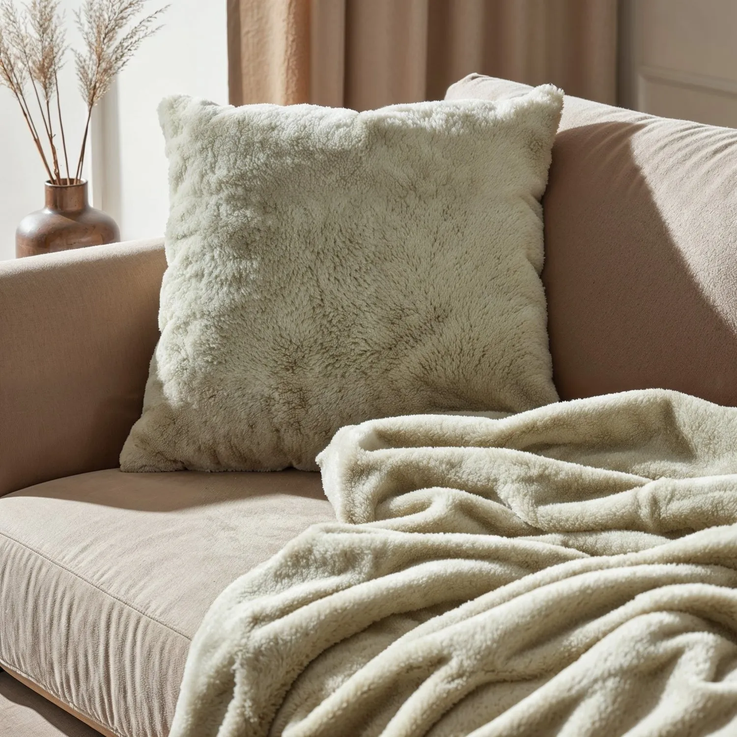 Cushion cover - Aranga Super Soft (light green)