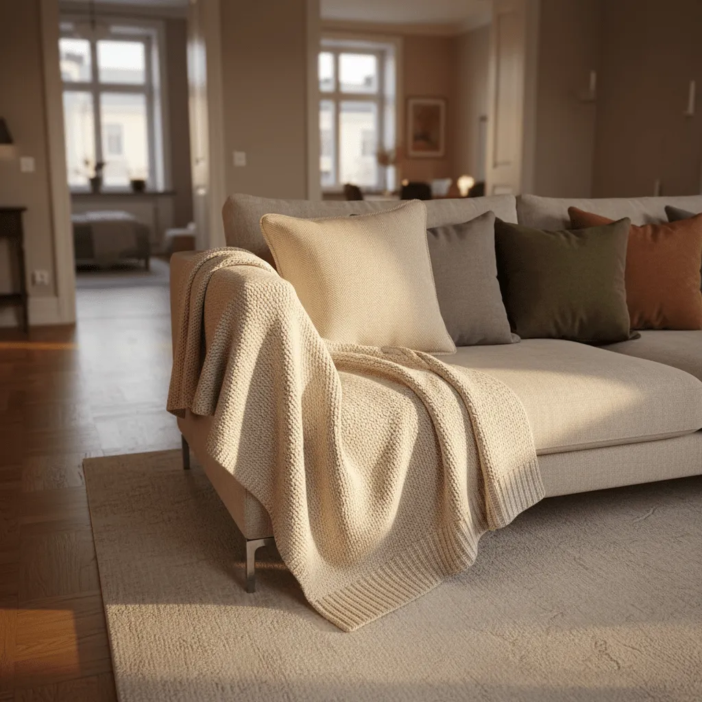 Cushion cover - Denisa Fishbone (beige/white)