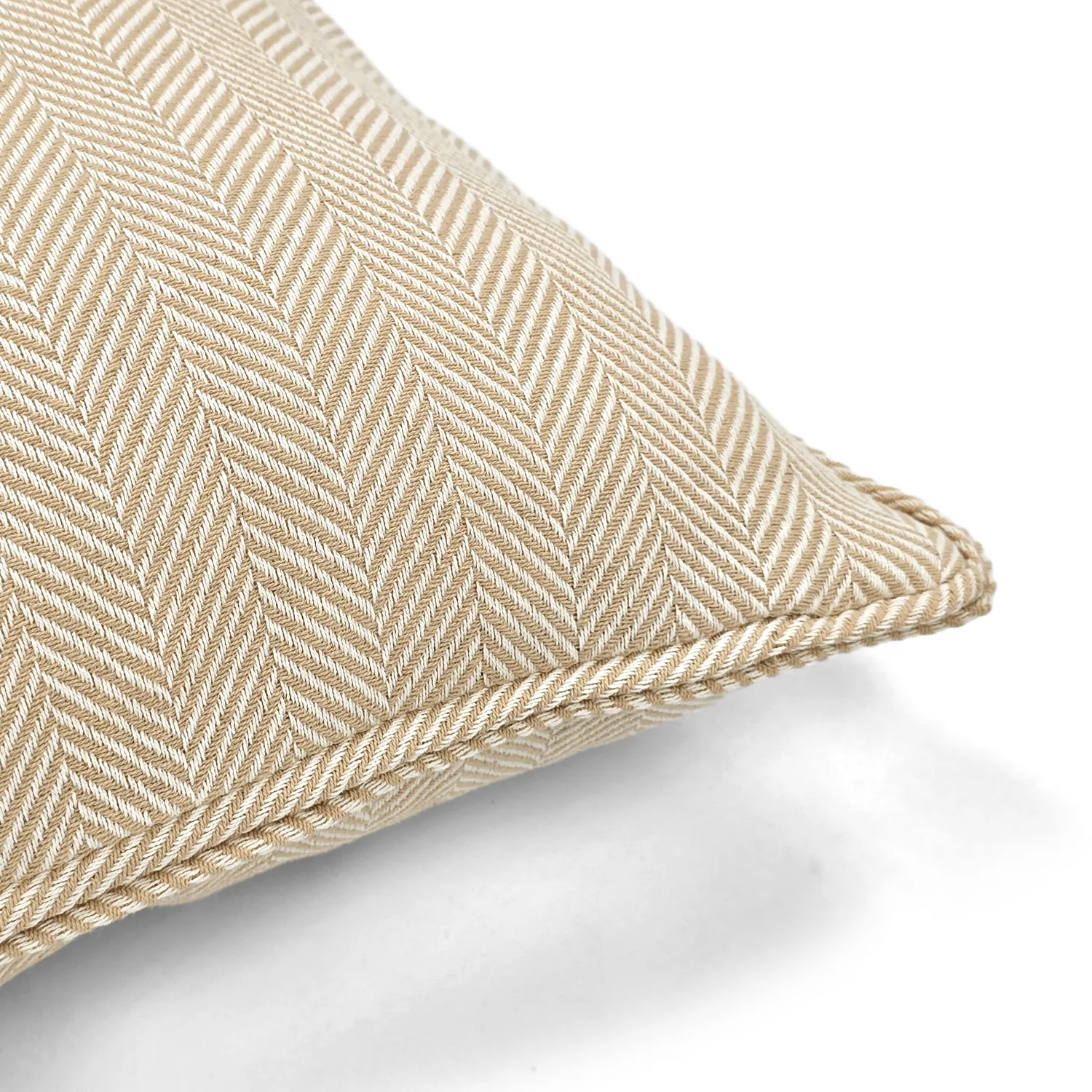 Cushion cover - Denisa Fishbone (beige/white)