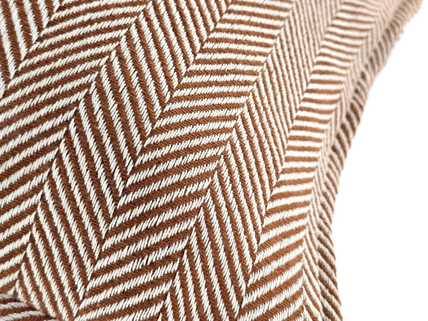 Cushion cover - Denisa Fishbone (brown/white)
