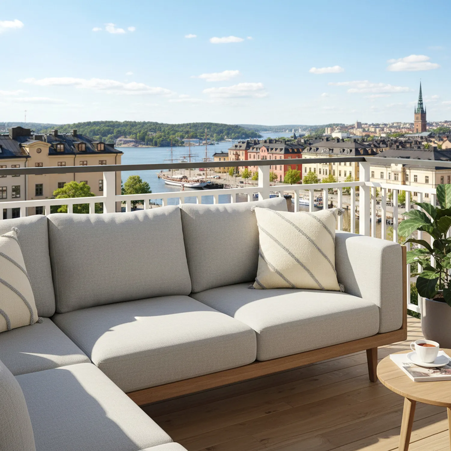 Cushion cover - Montreux (off white/grey)