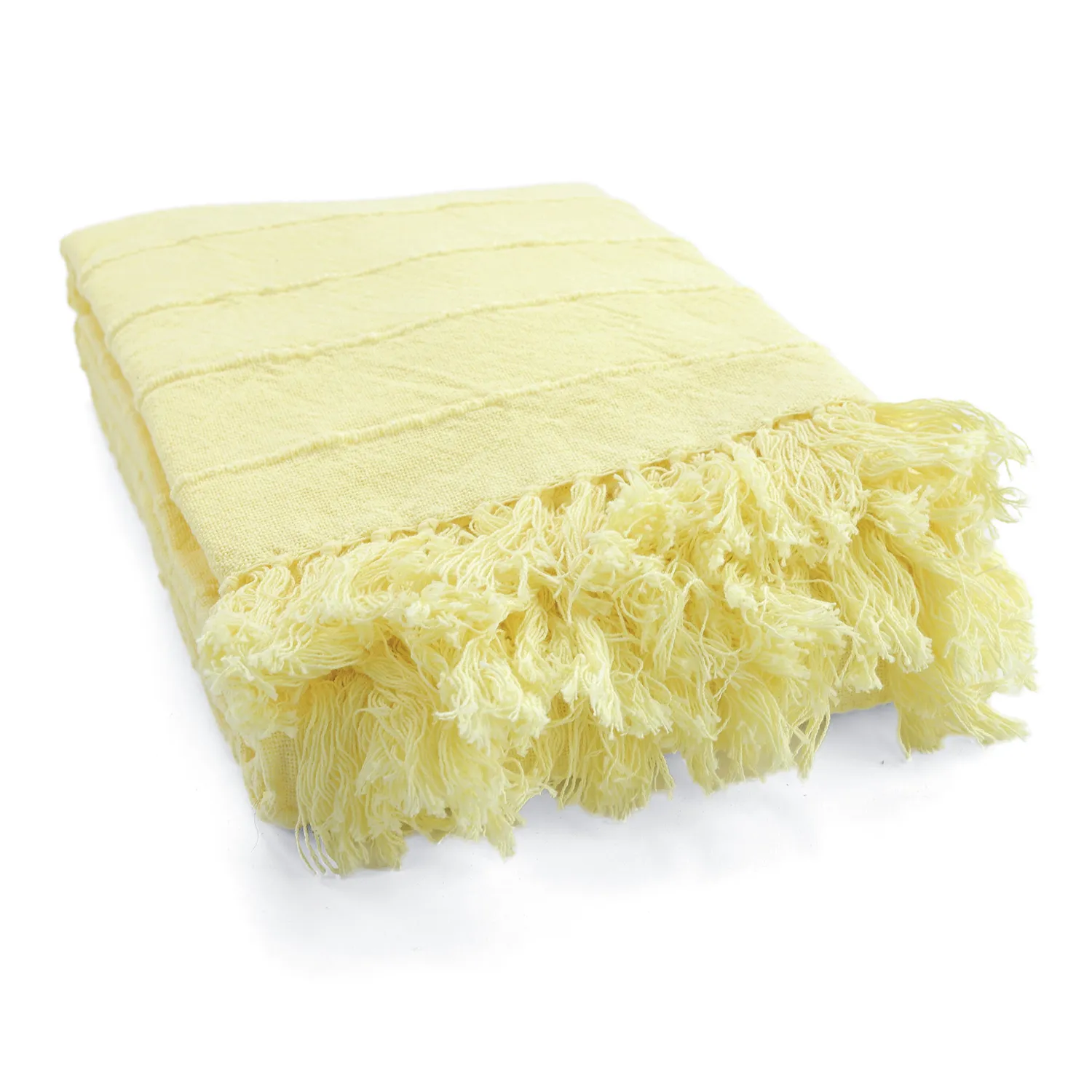 Throws - Nalani cotton throw (light yellow)