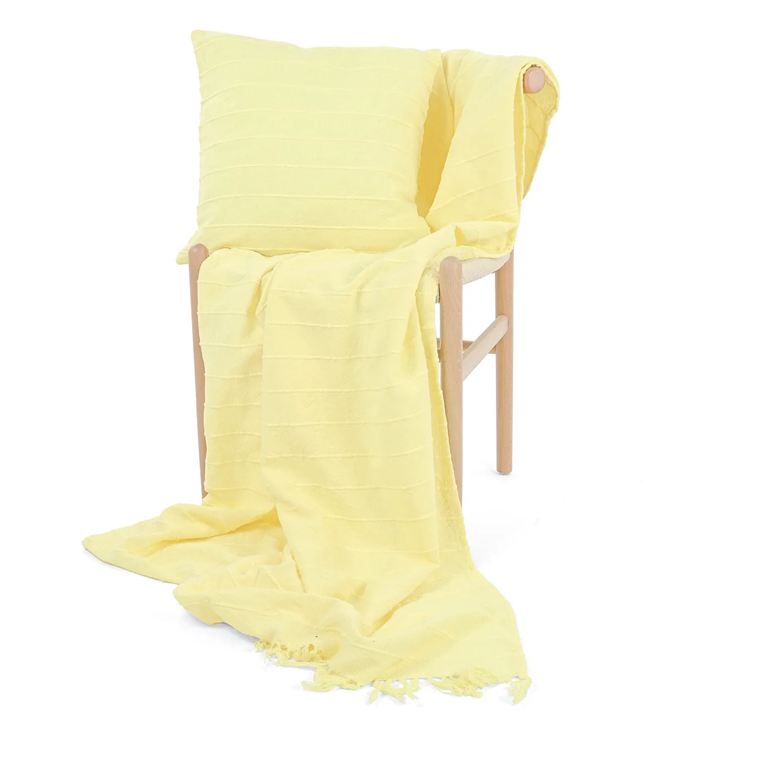 Throws - Nalani cotton throw (light yellow)