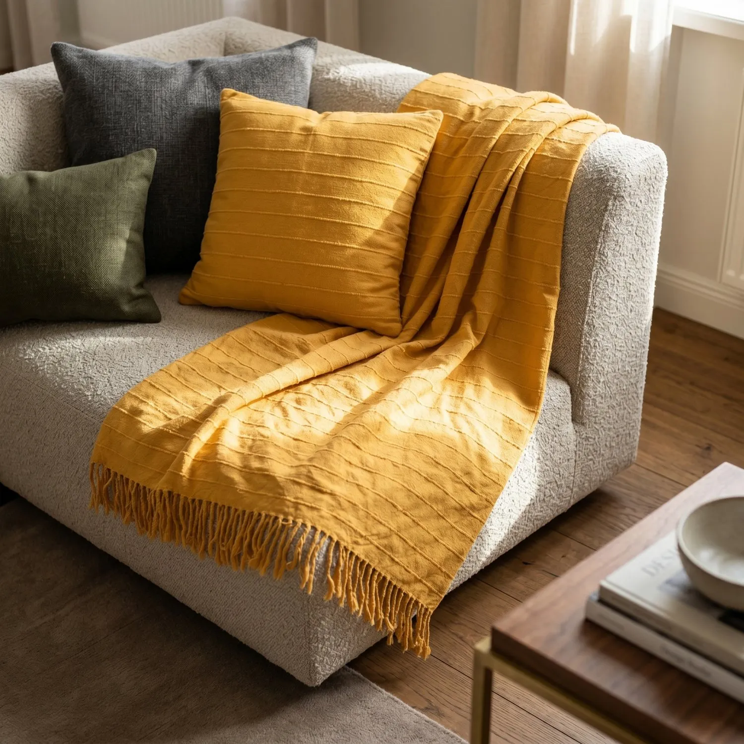 Throws - Nalani cotton throw (orange)