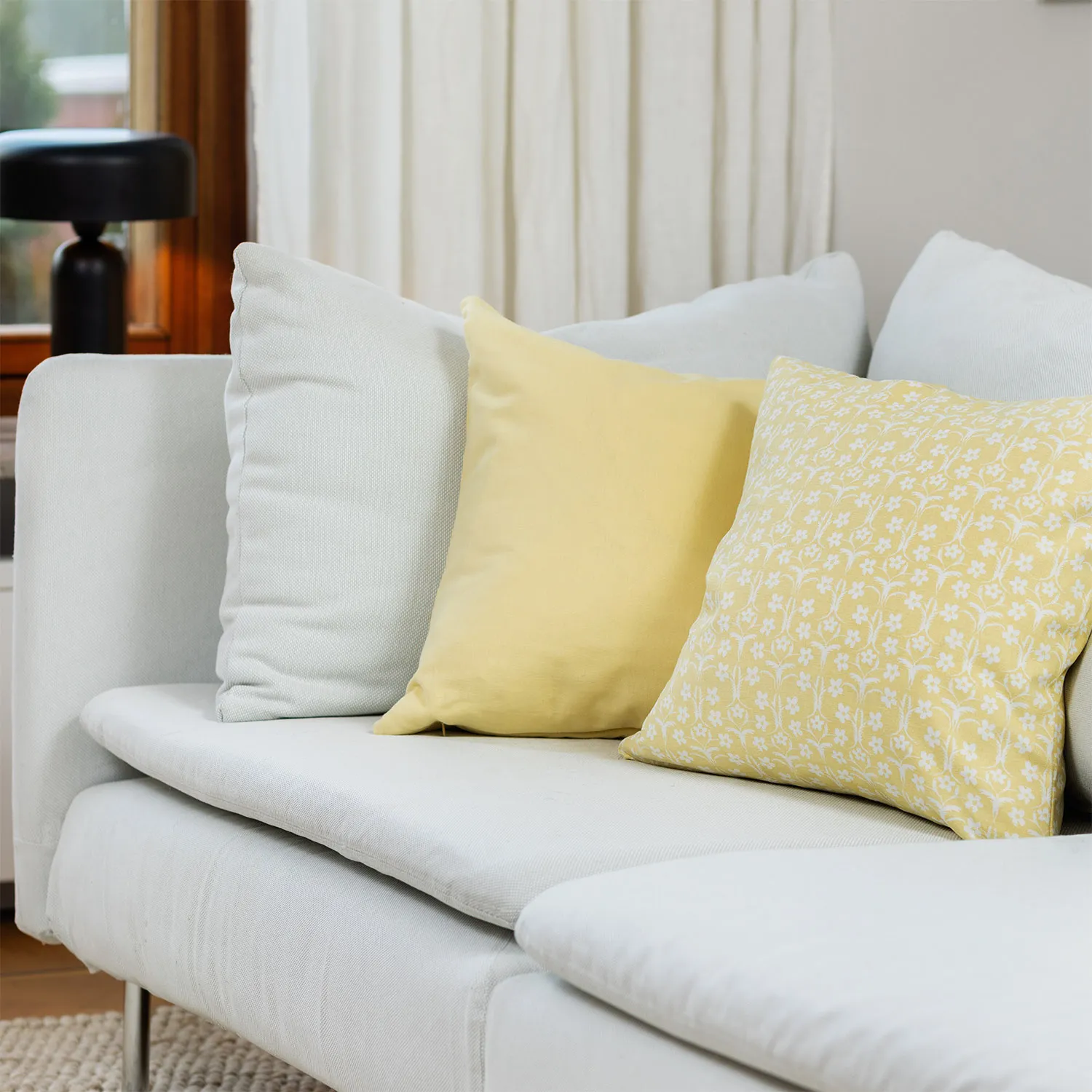 Cushion covers 2-pack - Ella (yellow)