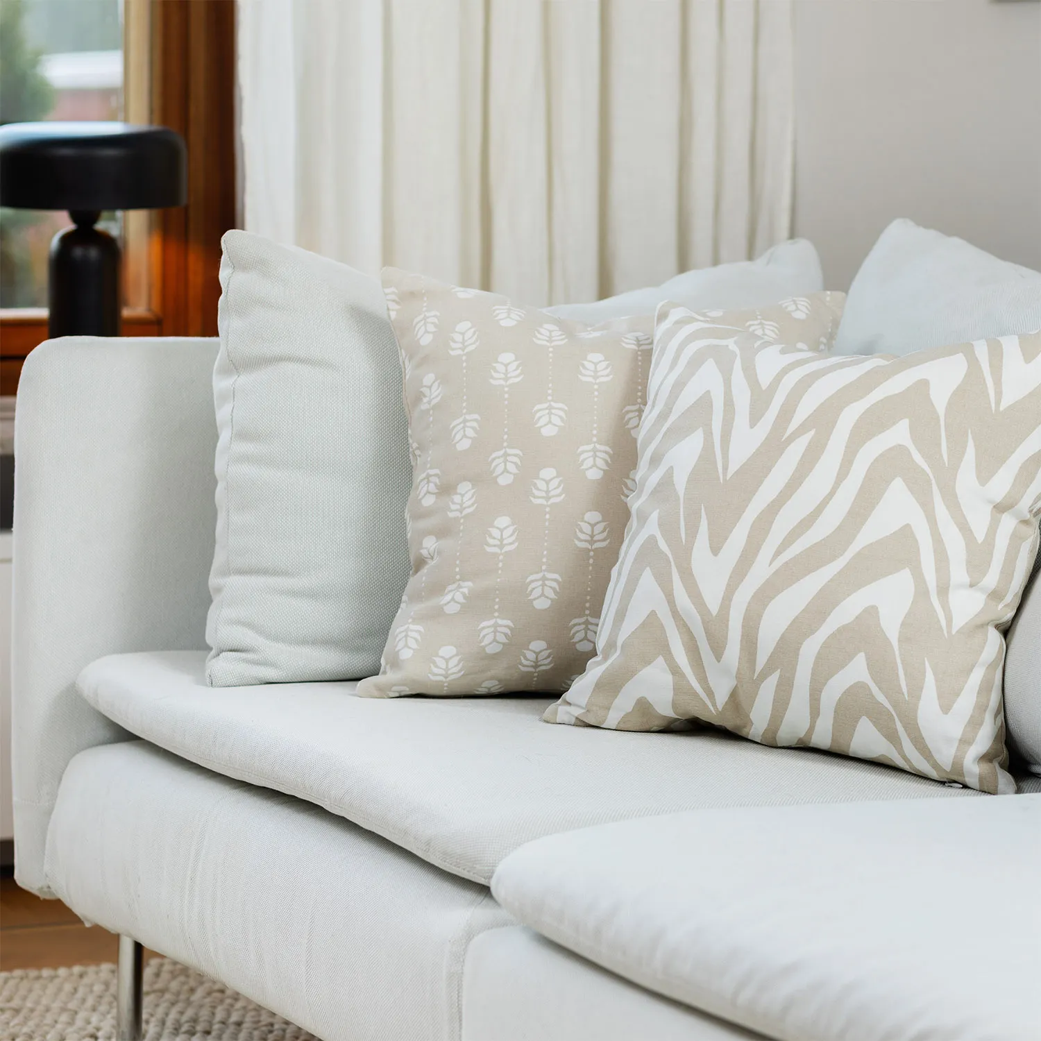 Cushion covers 2-pack - Sari (medium beige)