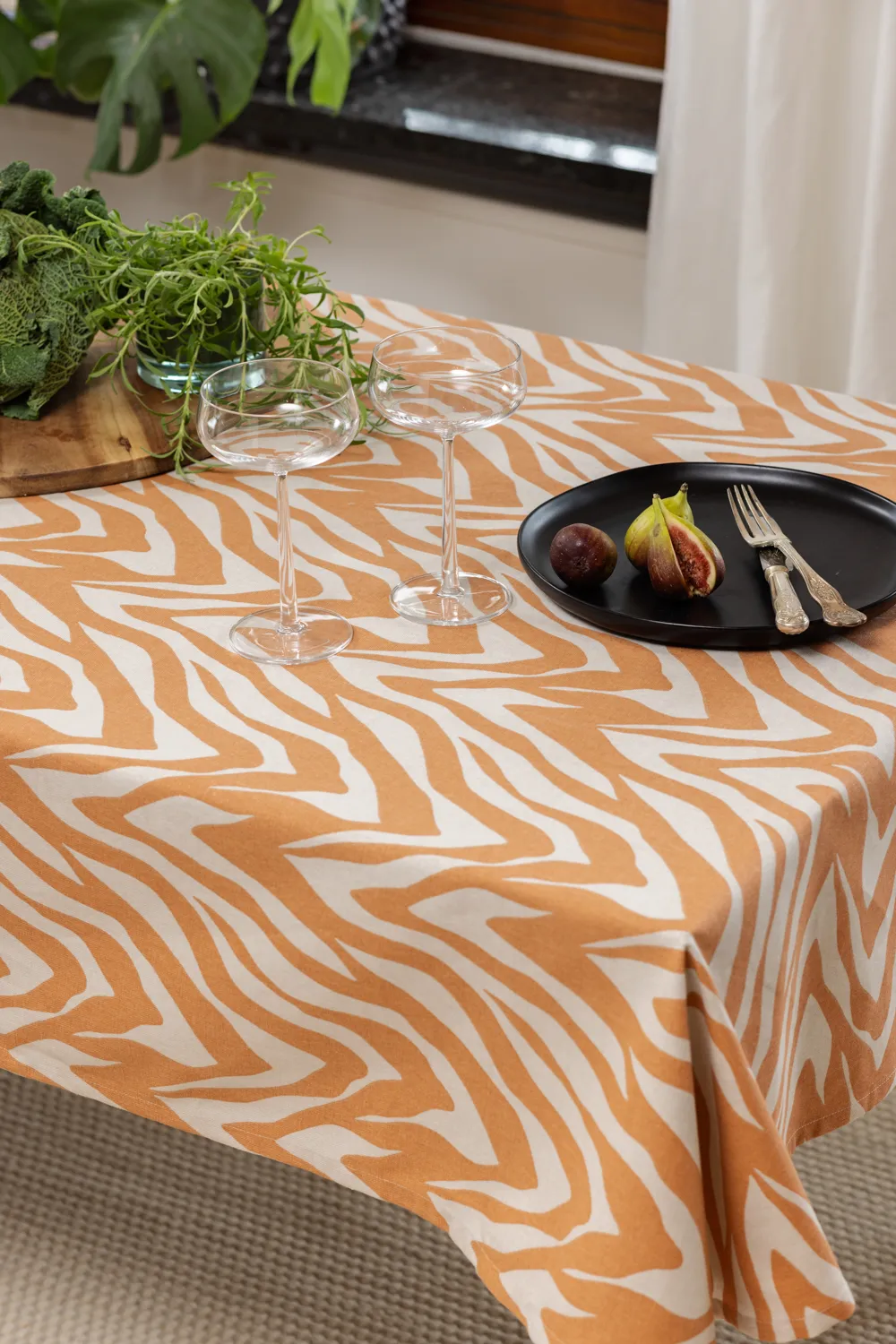 Cotton tablecloth Laura (orange)