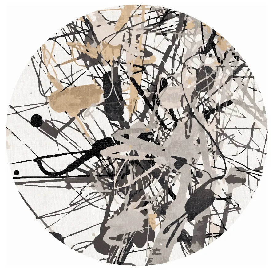Round rug - Lawrance (grey/white)