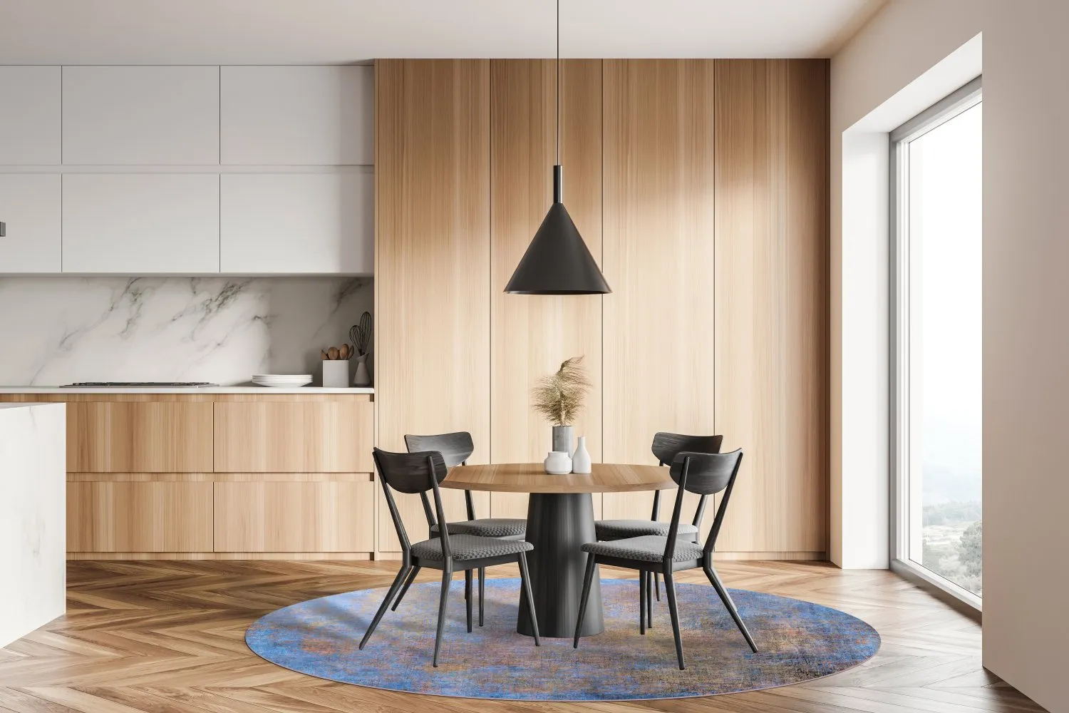 Round rug - Grandola (purple)