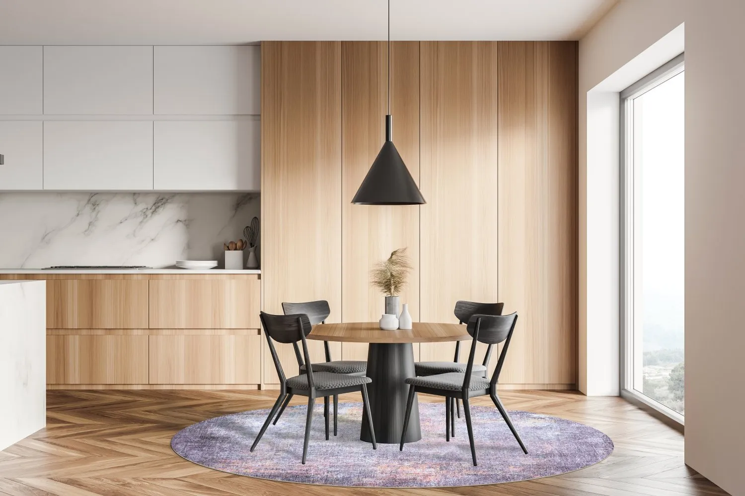 Round rug - Tarnos (lila)