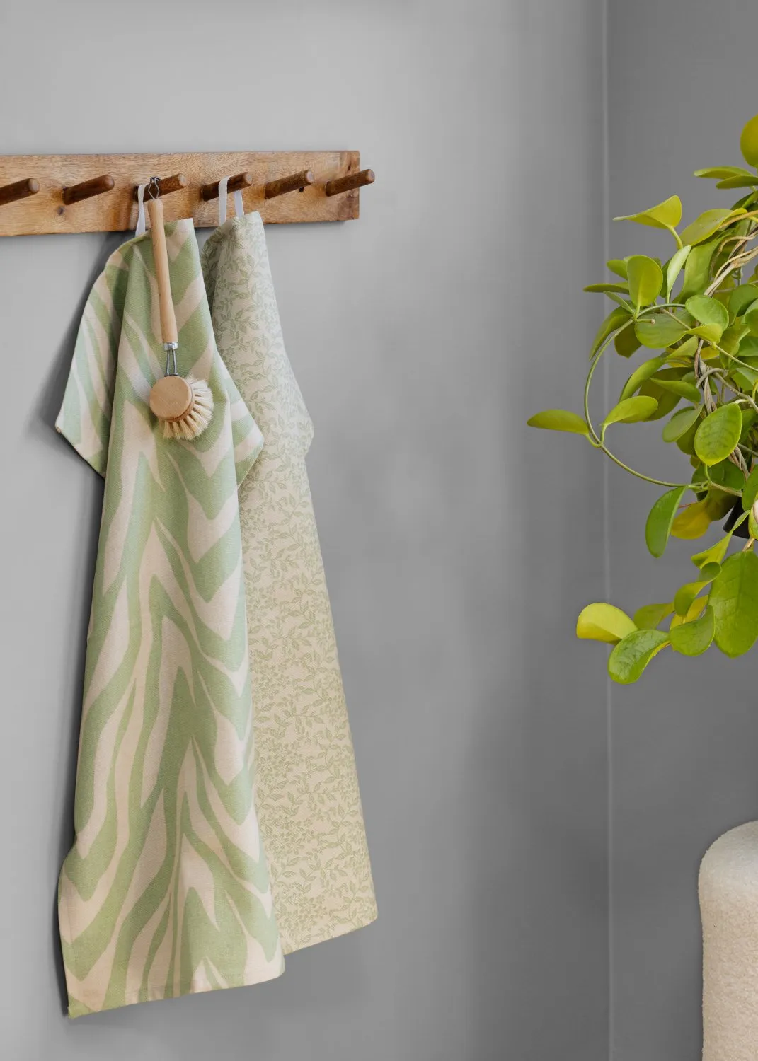 Kitchen towels 2-pack - Lilja (green)
