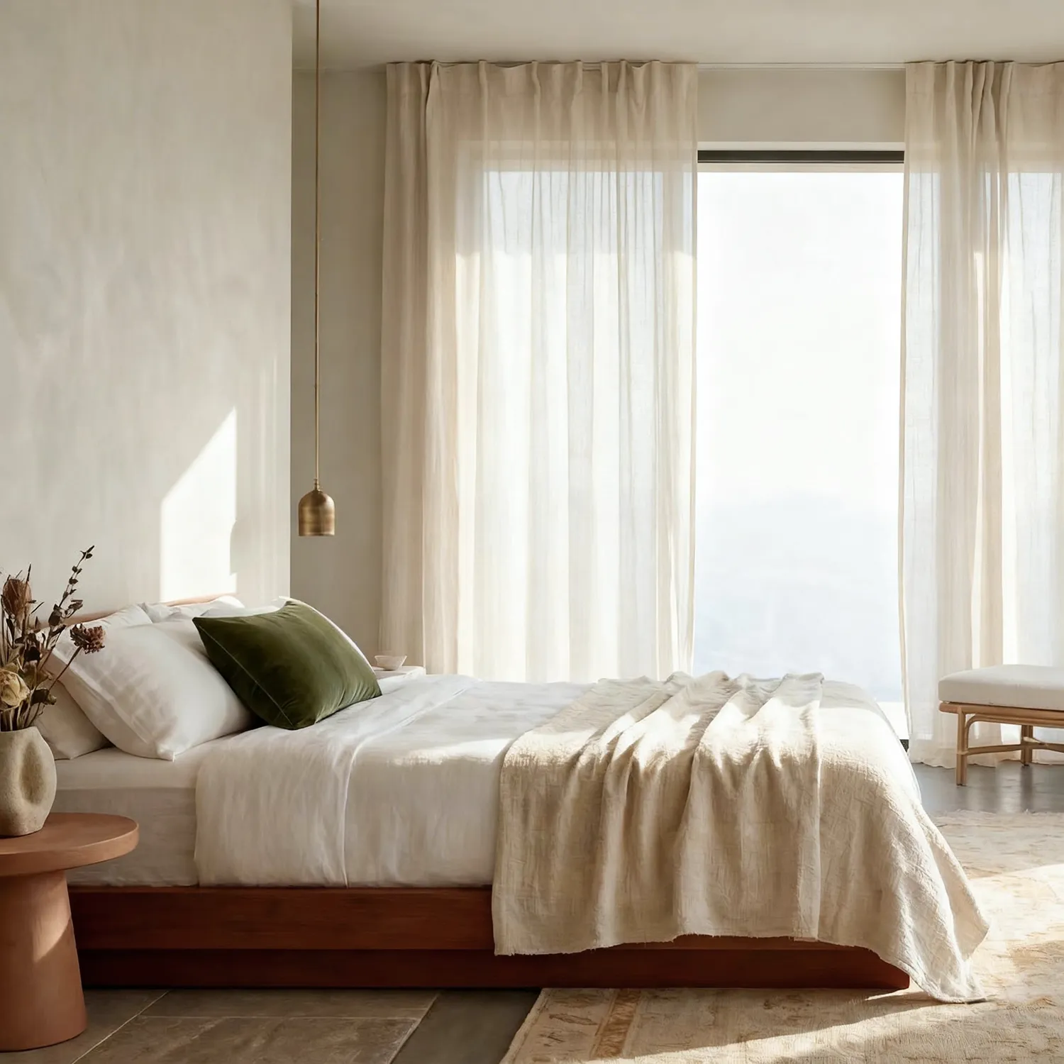 Curtains 2-Pack - Linen Blend Curtain Lumira (cream)