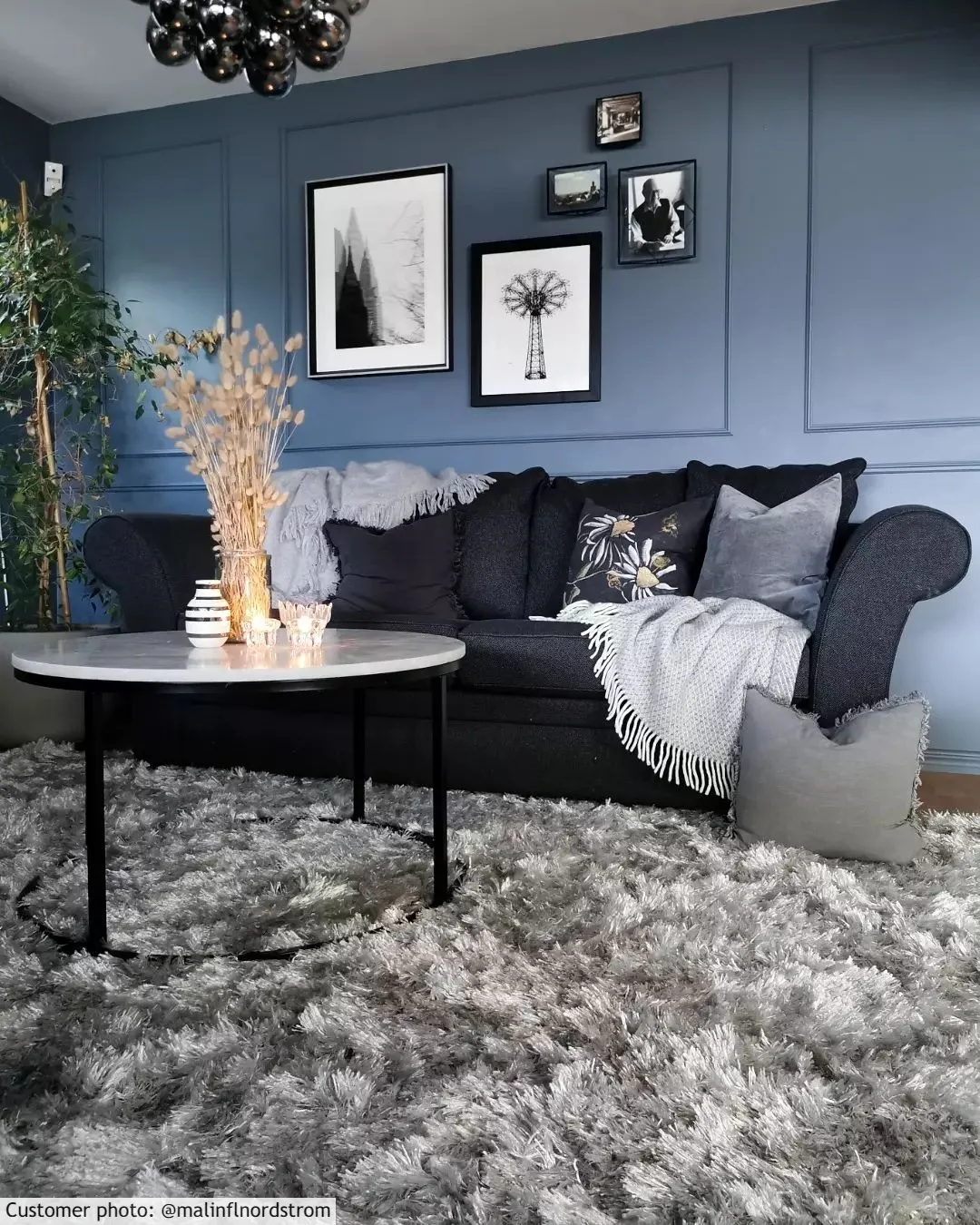 Shaggy rugs - Janjira (silver)