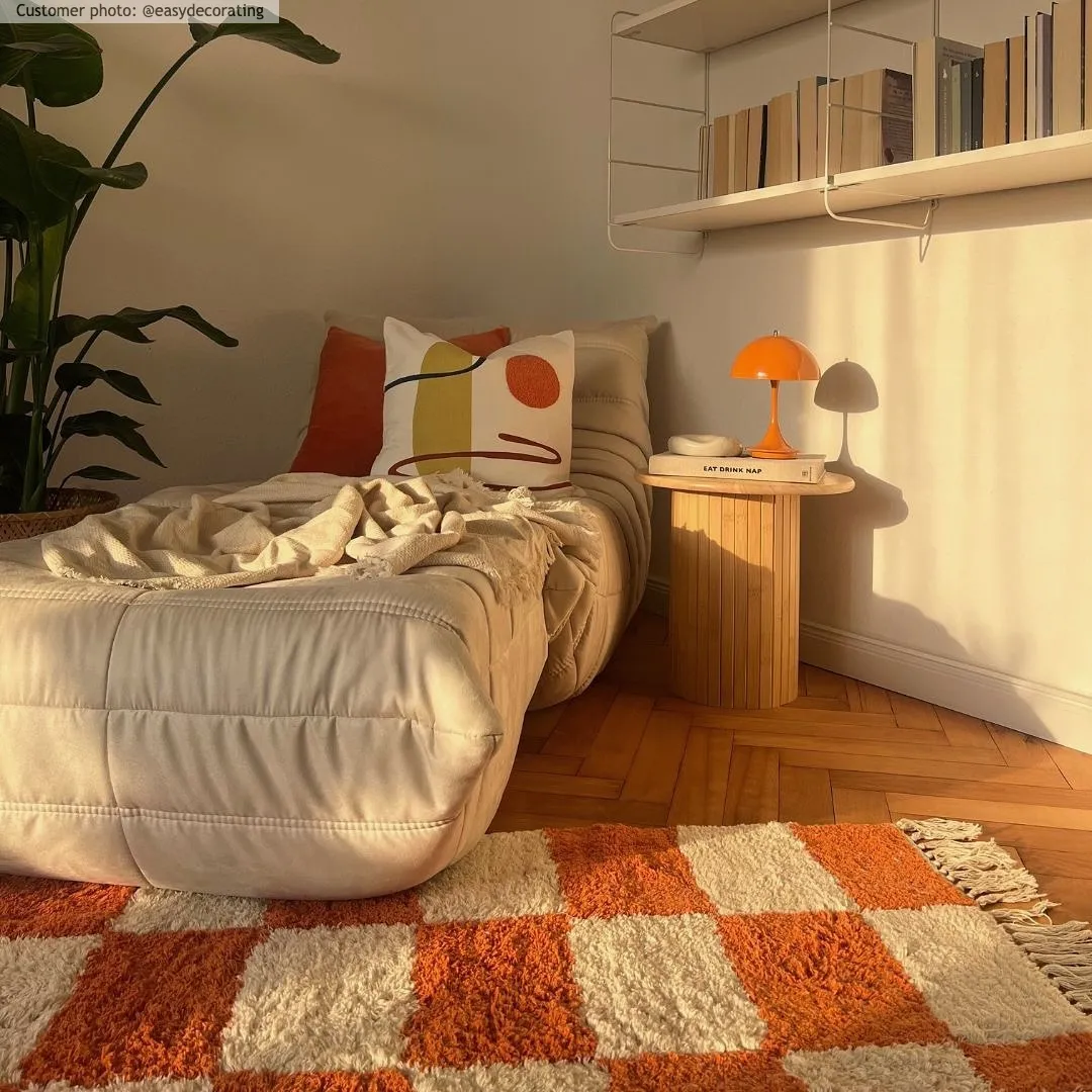 Shaggy rugs - Maranello Natural Cotton Shaggy (orange)